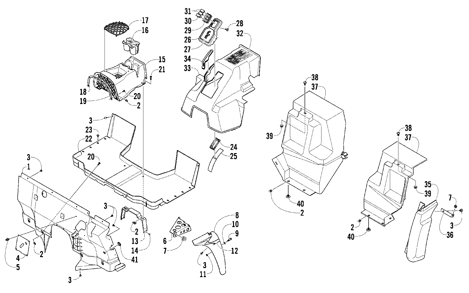 Консоль AND FLOOR PANEL ASSEMBLY [90921]