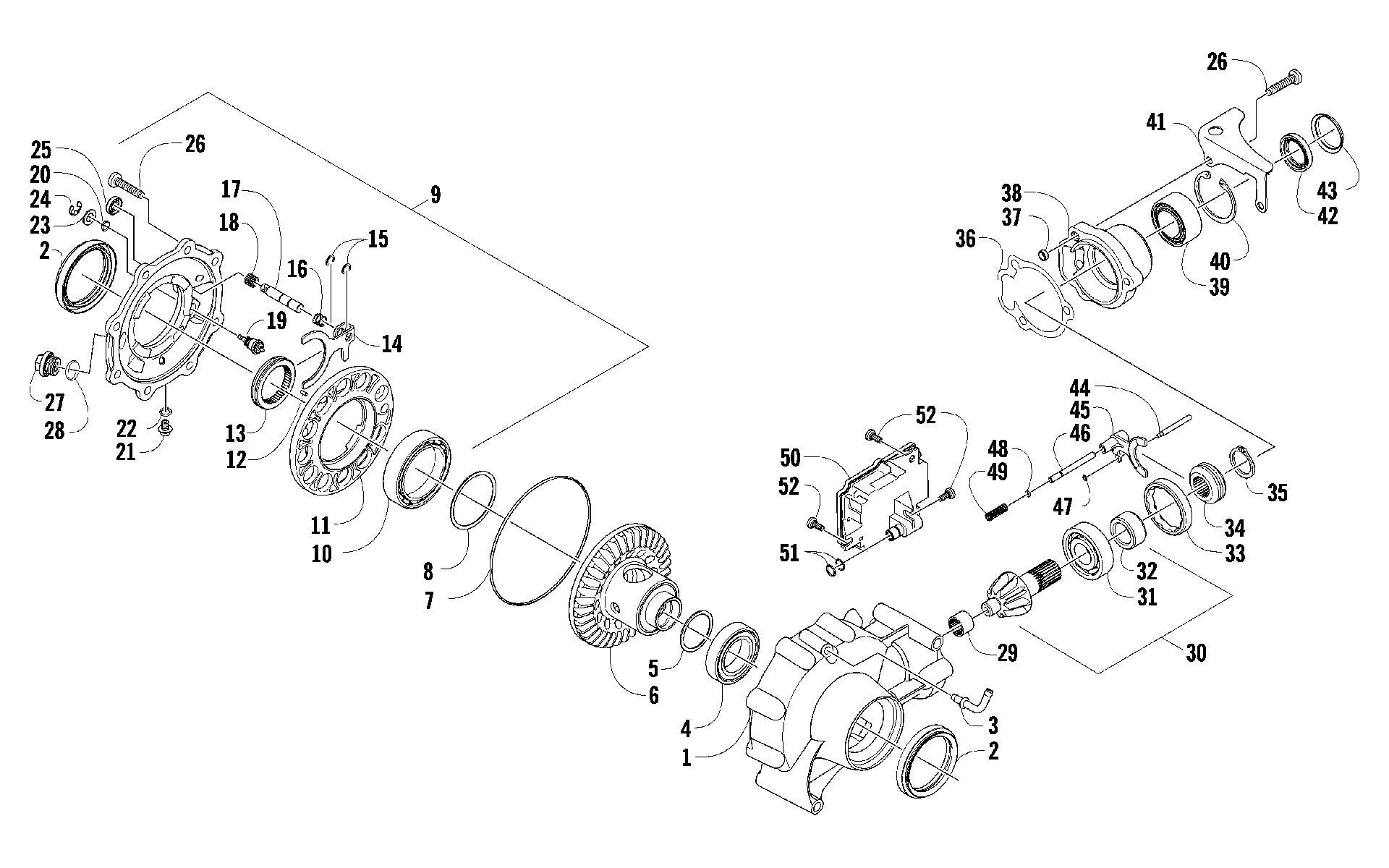 Передняя часть DRIVE GEARCASE ASSEMBLY [84544]