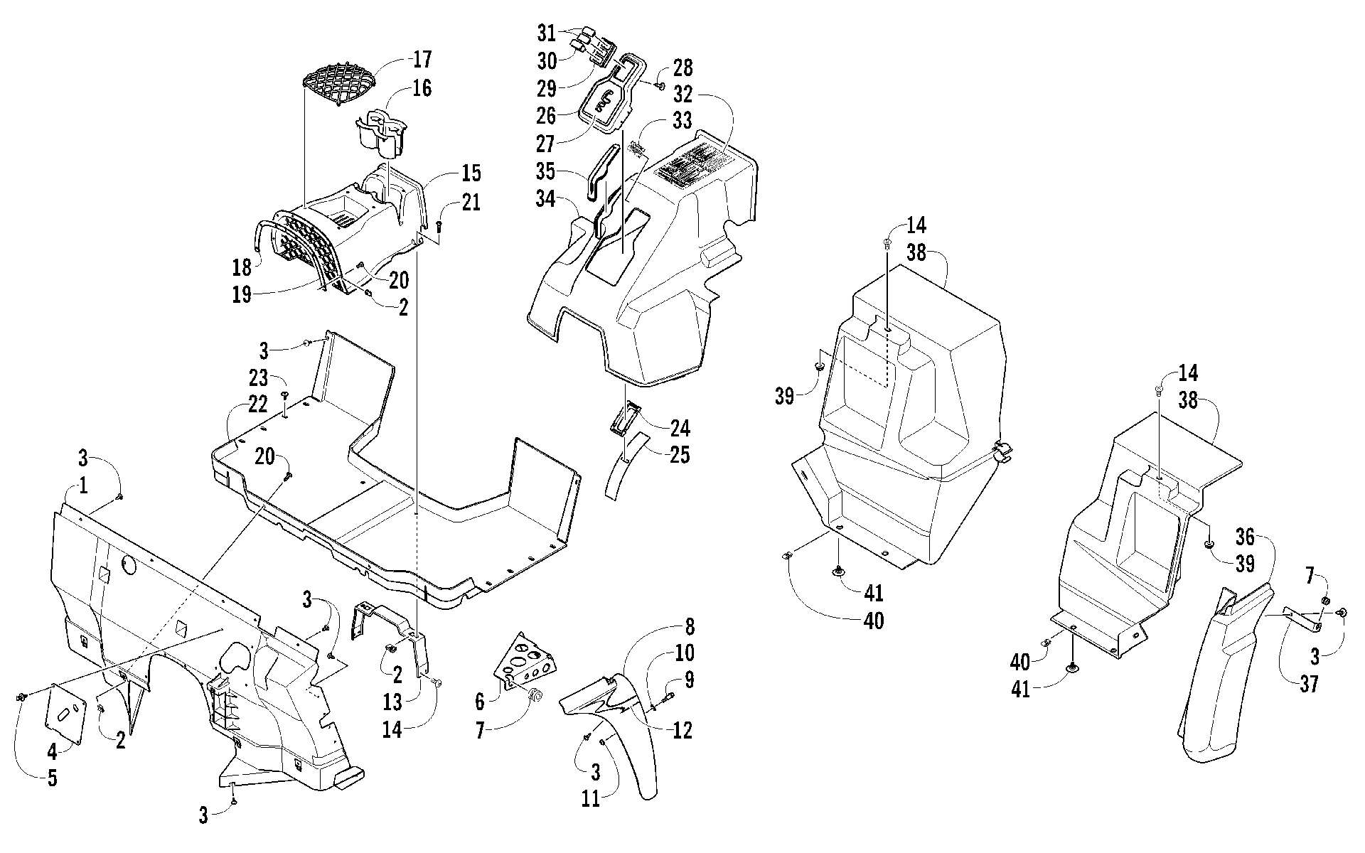 Консоль AND FLOOR PANEL ASSEMBLY [92572]