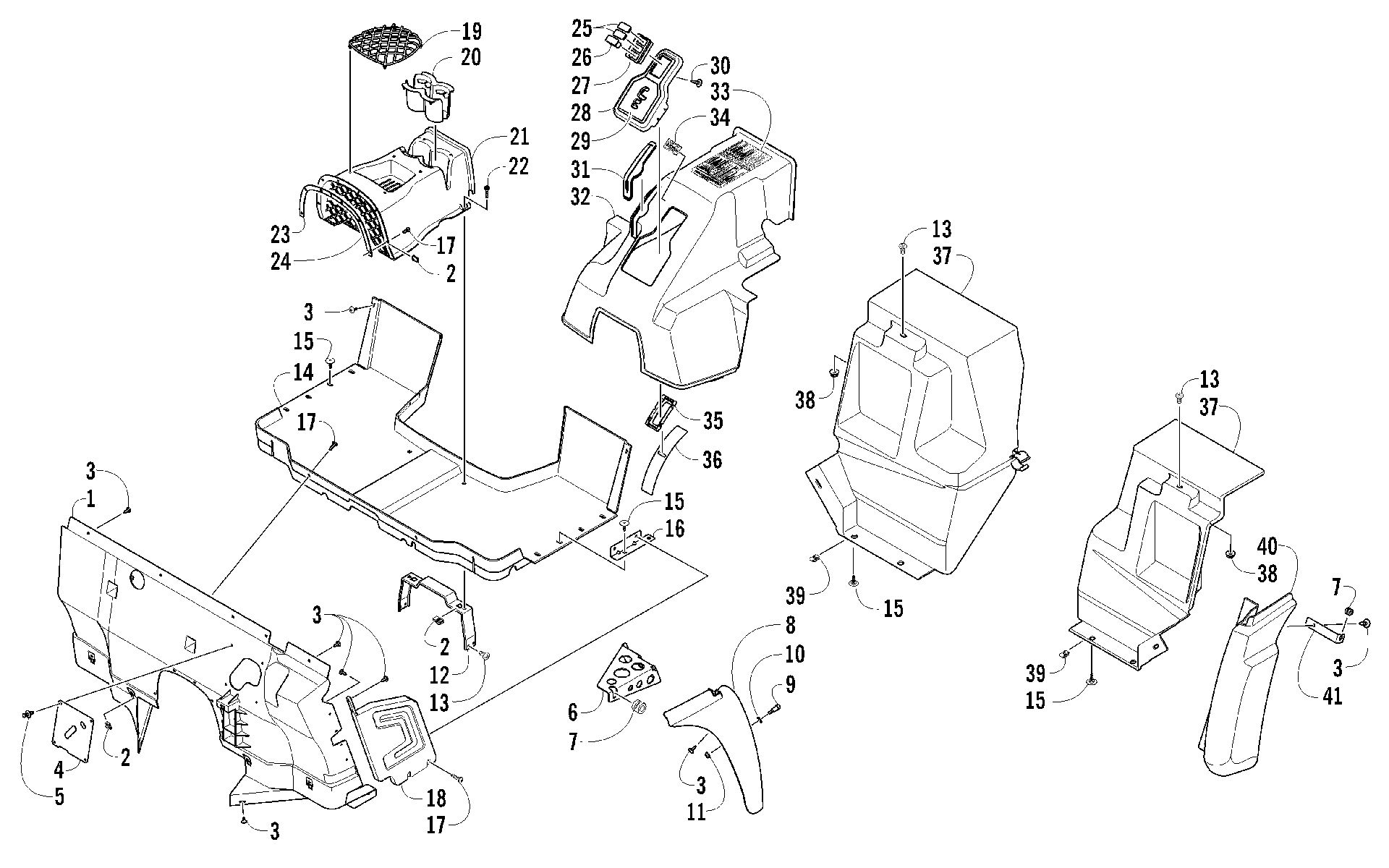 Консоль AND FLOOR PANEL ASSEMBLY [93996]