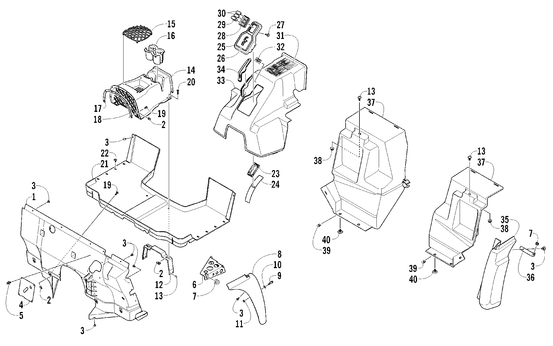 Консоль AND FLOOR PANEL ASSEMBLY [92537]