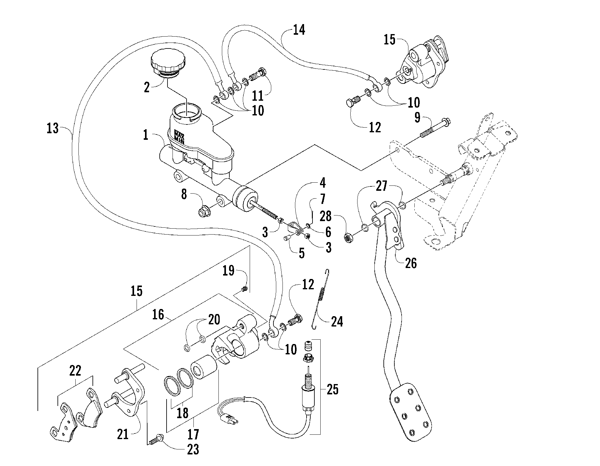 Hydraulic тормоз ASSEMBLY [85978]