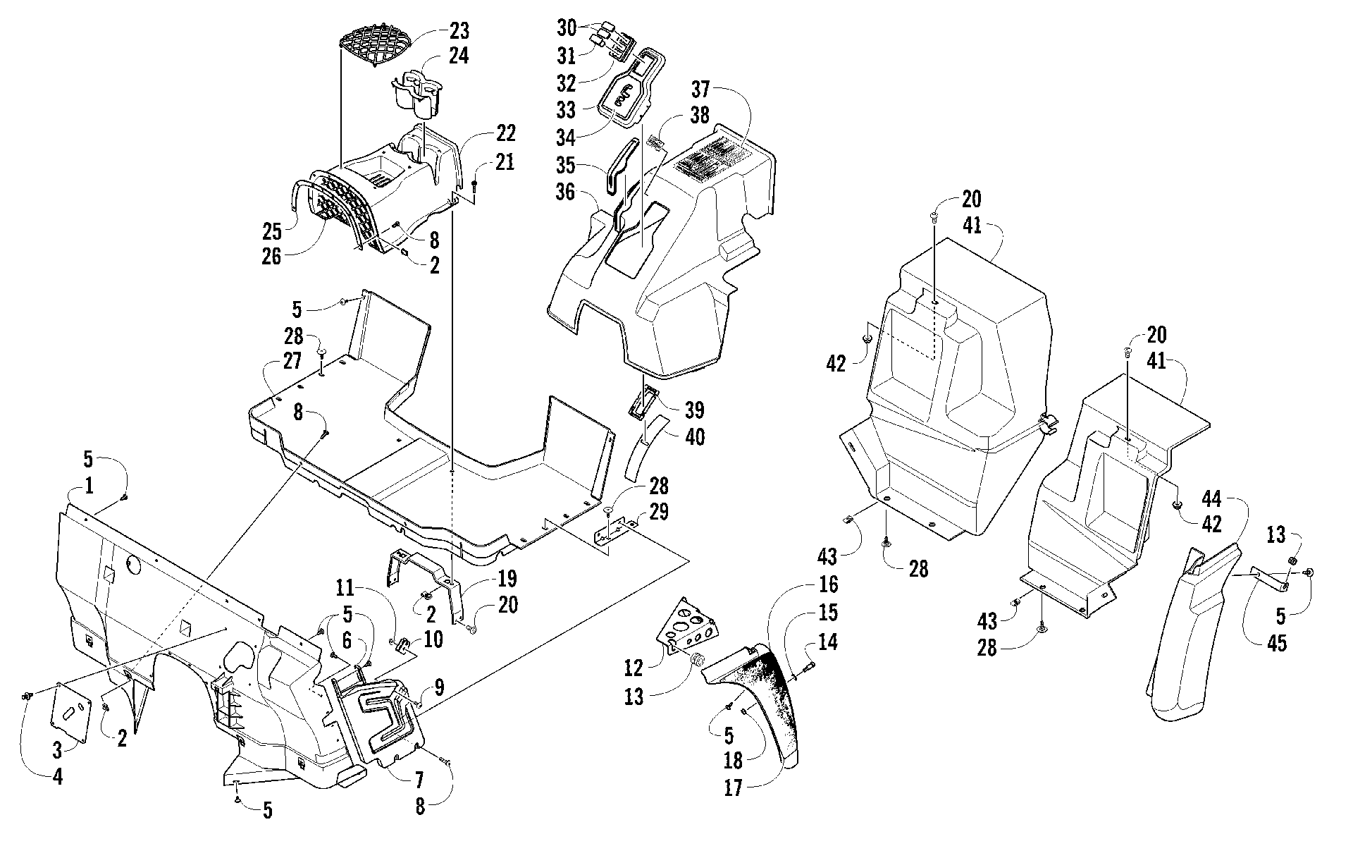 Консоль AND FLOOR PANEL ASSEMBLY [94924]