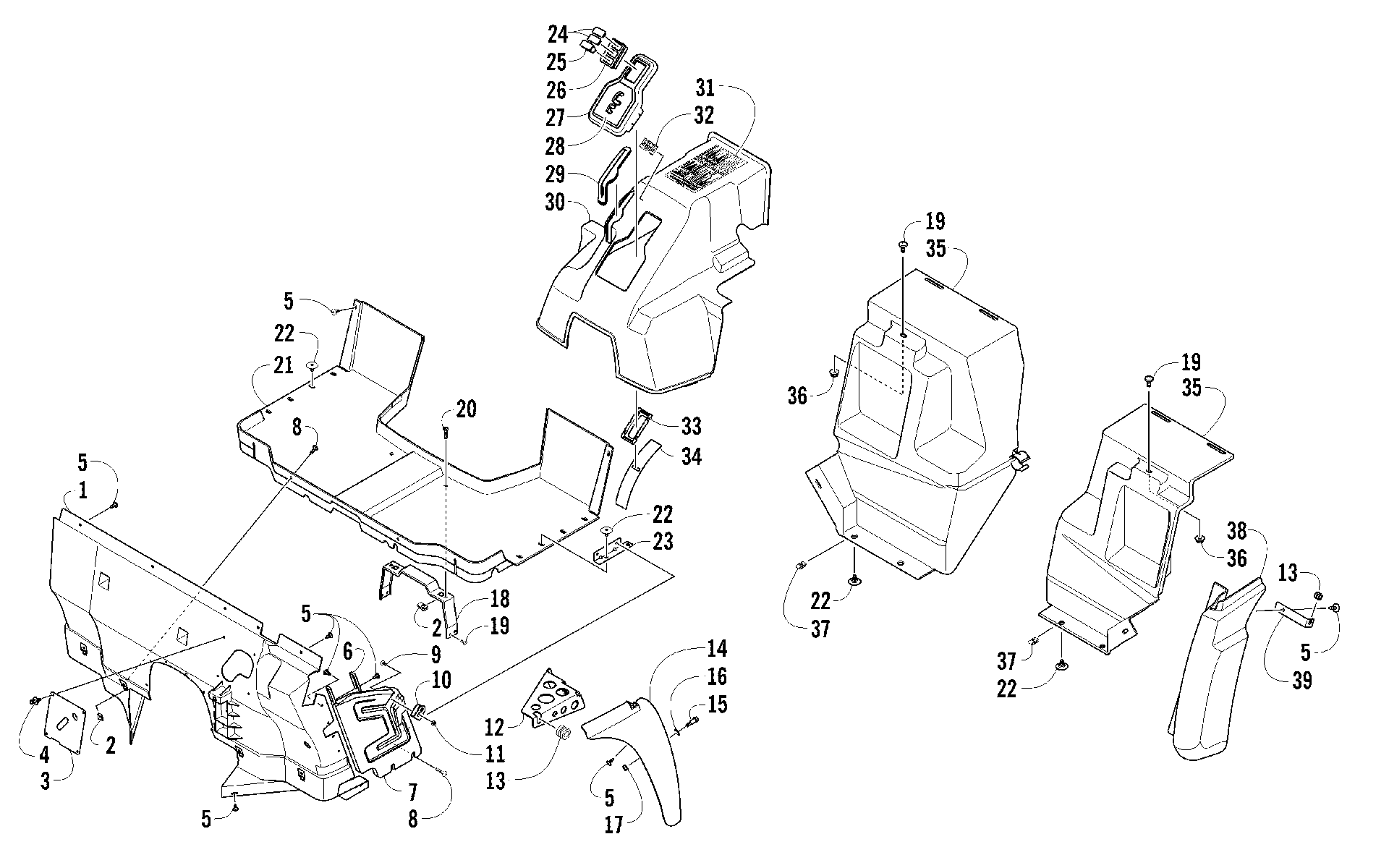 Консоль AND FLOOR PANEL ASSEMBLY [94805]