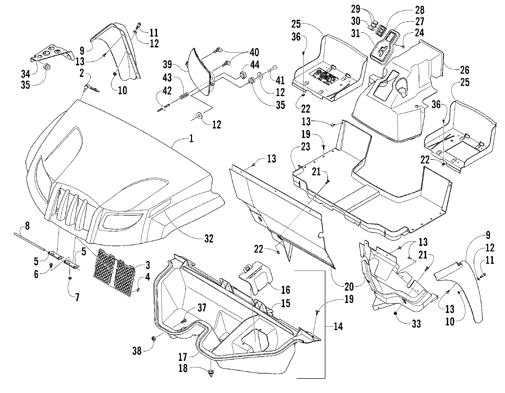 Передняя часть BODY PANEL ASSEMBLY [85986]