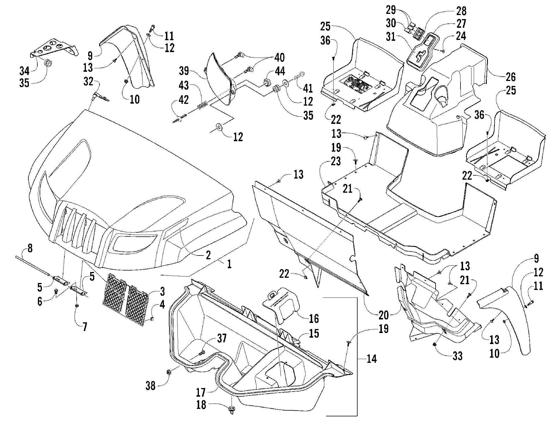 Передняя часть BODY PANEL ASSEMBLY [87448]