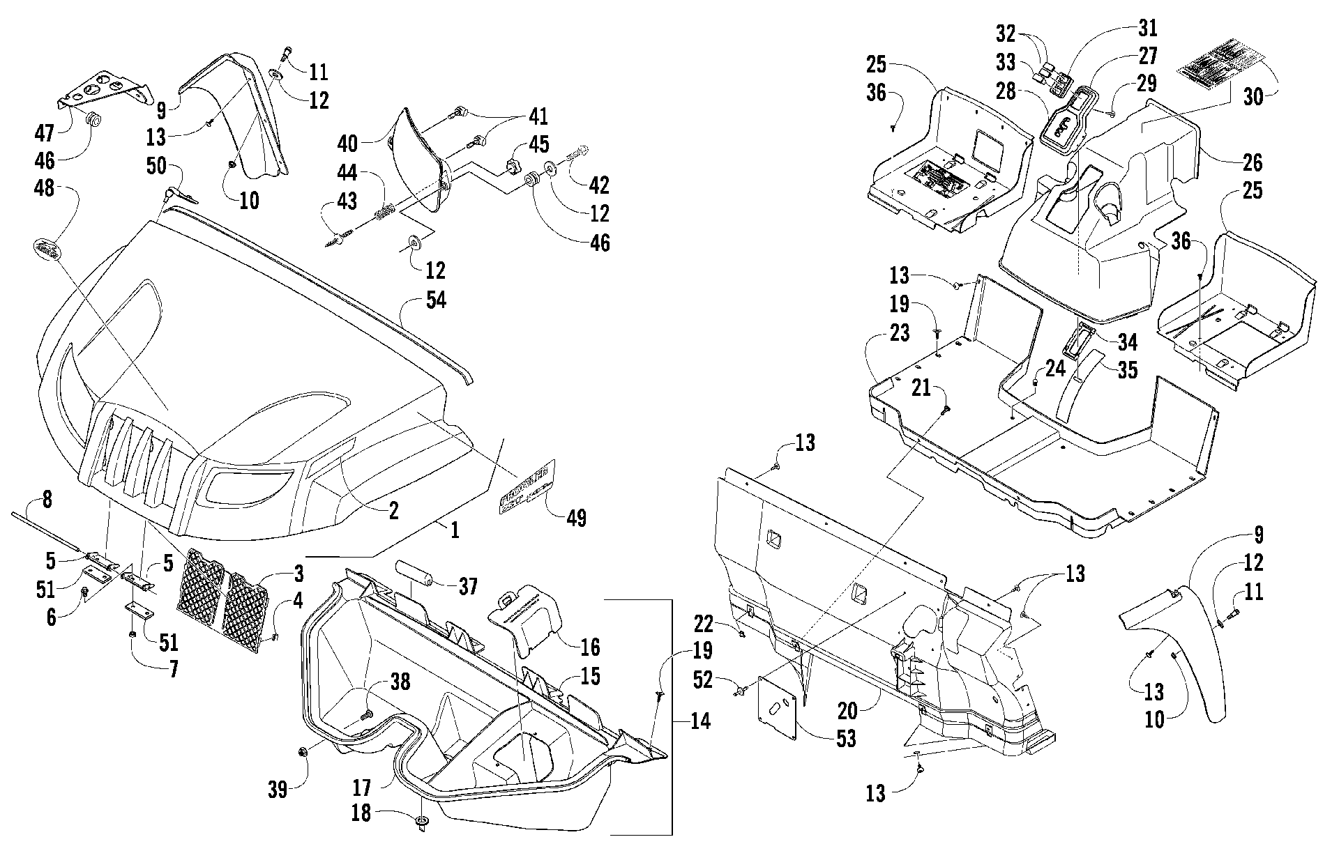 Передняя часть BODY PANEL ASSEMBLY [90717]