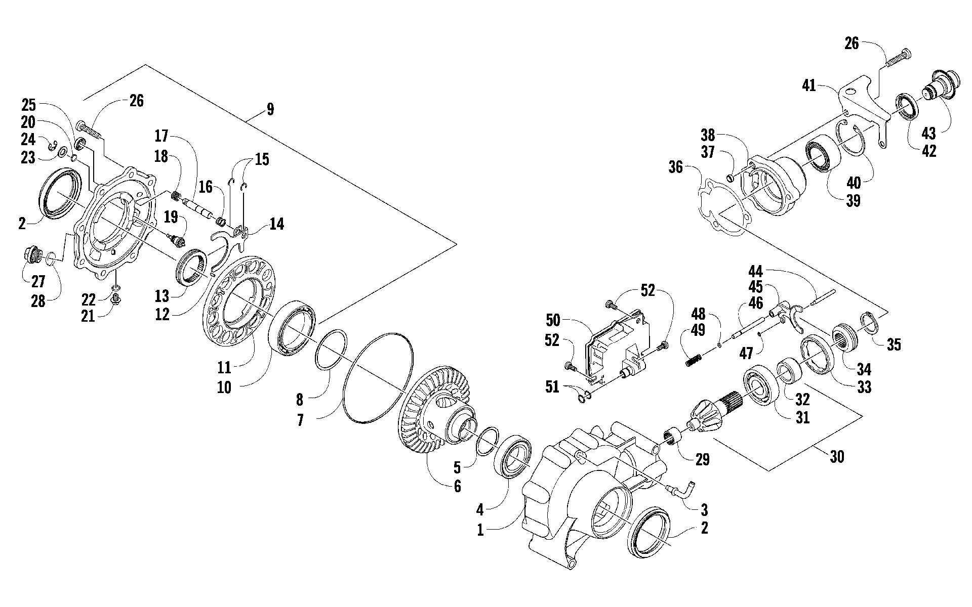 Передняя часть DRIVE GEARCASE ASSEMBLY [89069]