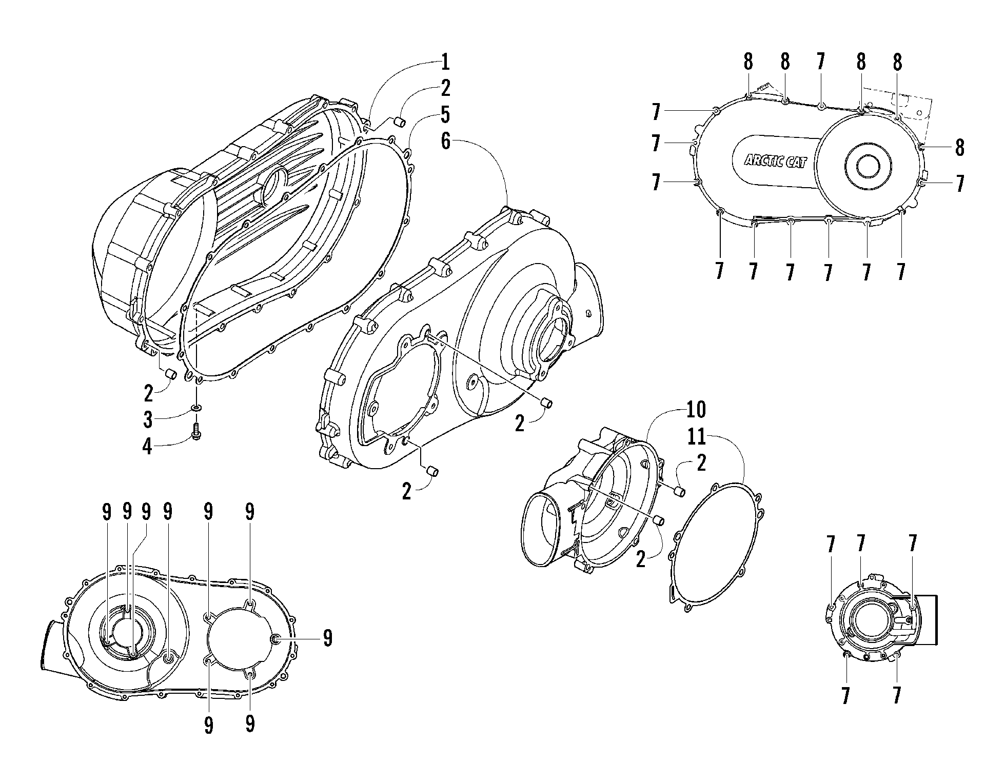 Сцепление SIDE ENGINE COVERS [96548]