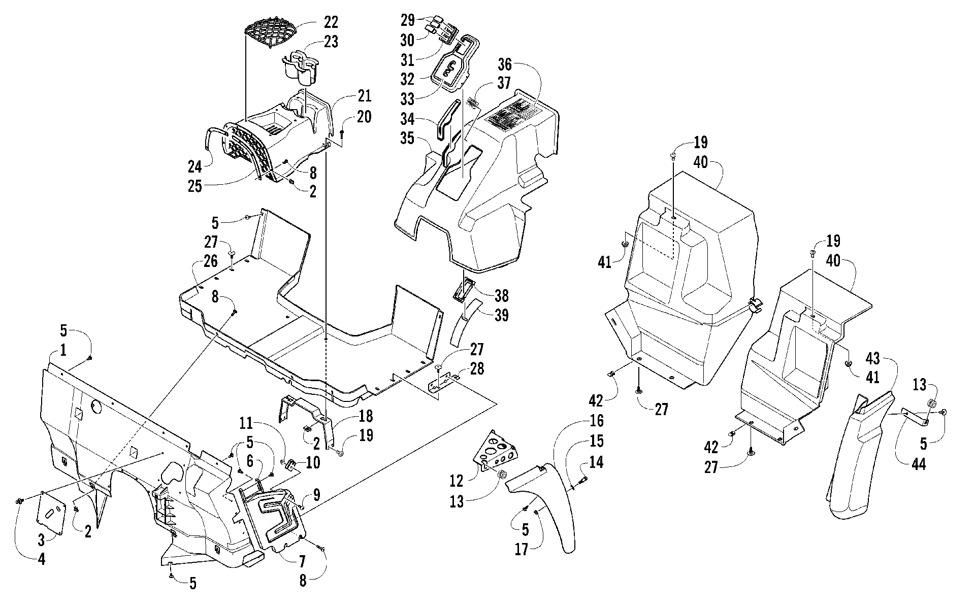 Консоль AND FLOOR PANEL ASSEMBLY [97414]