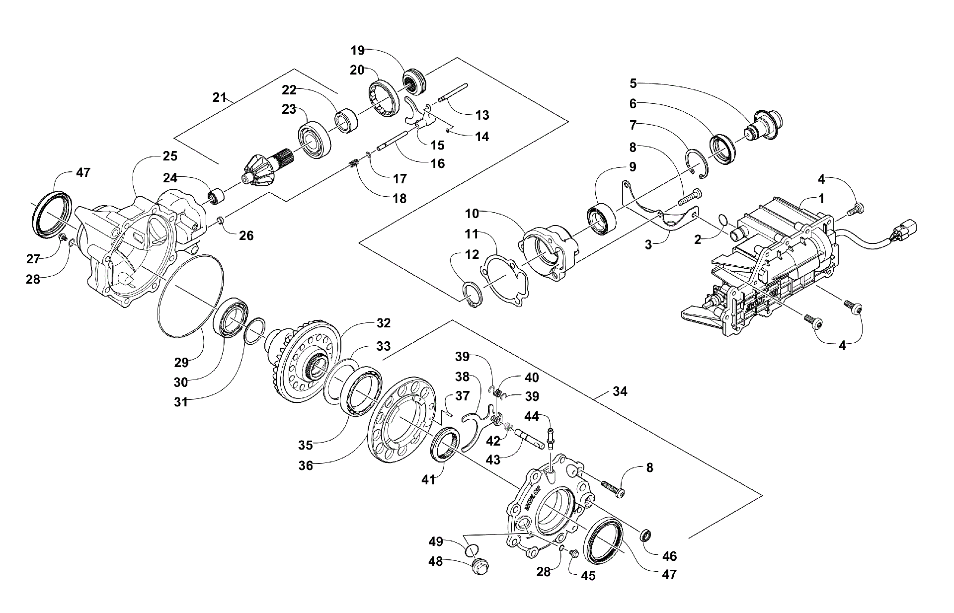 Передняя часть DRIVE GEARCASE ASSEMBLY [94131]