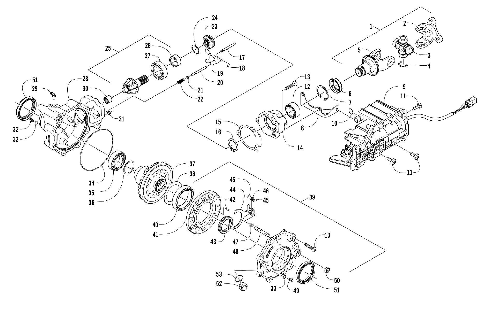 Передняя часть DRIVE GEARCASE ASSEMBLY [94938]