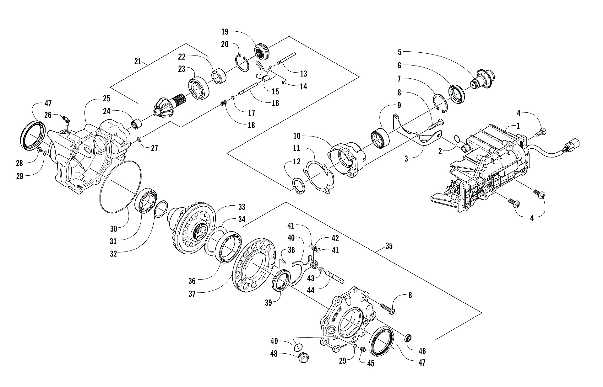 Передняя часть DRIVE GEARCASE ASSEMBLY [94992]