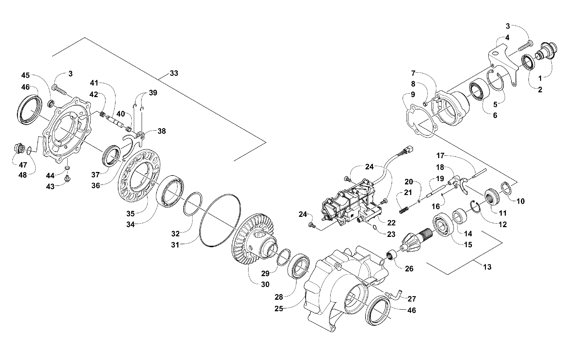Передняя часть DRIVE GEARCASE ASSEMBLY [94906]