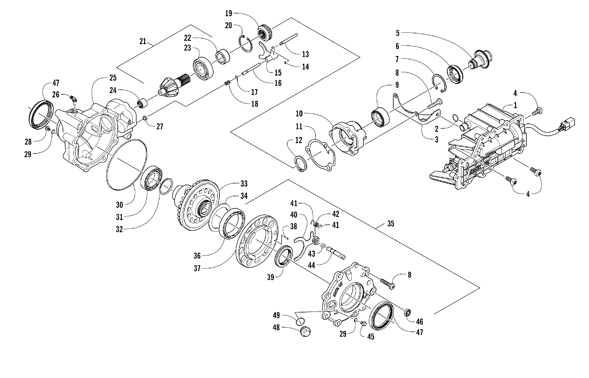 Передняя часть DRIVE GEARCASE ASSEMBLY [301030]