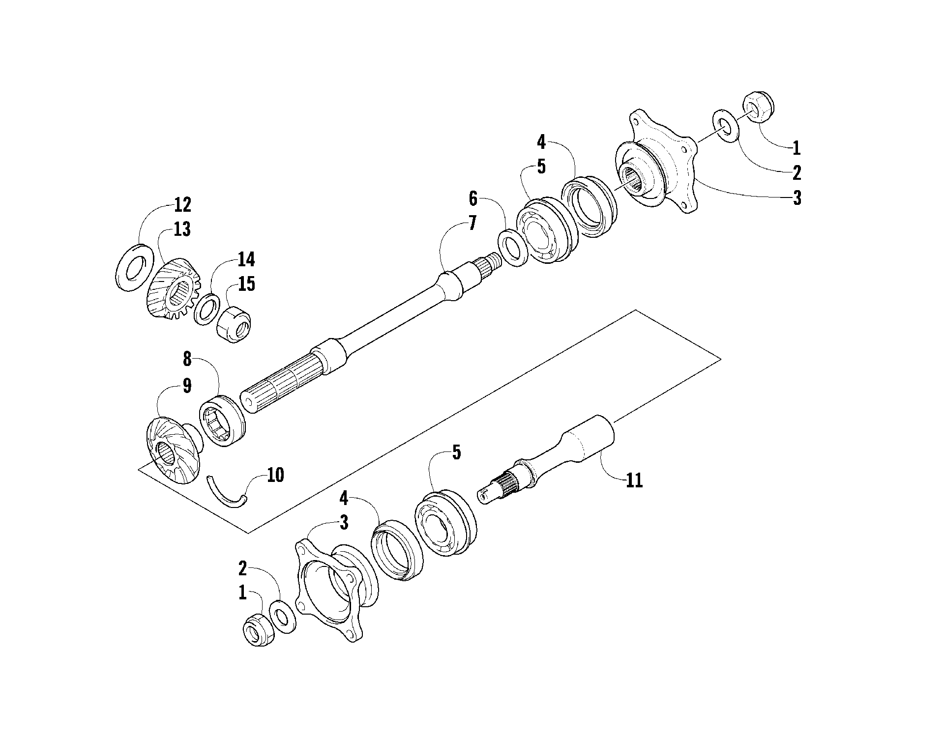 Узел вторичного привода (ENGINE SERIAL NO. UP TO 0700A70010049) [90600]