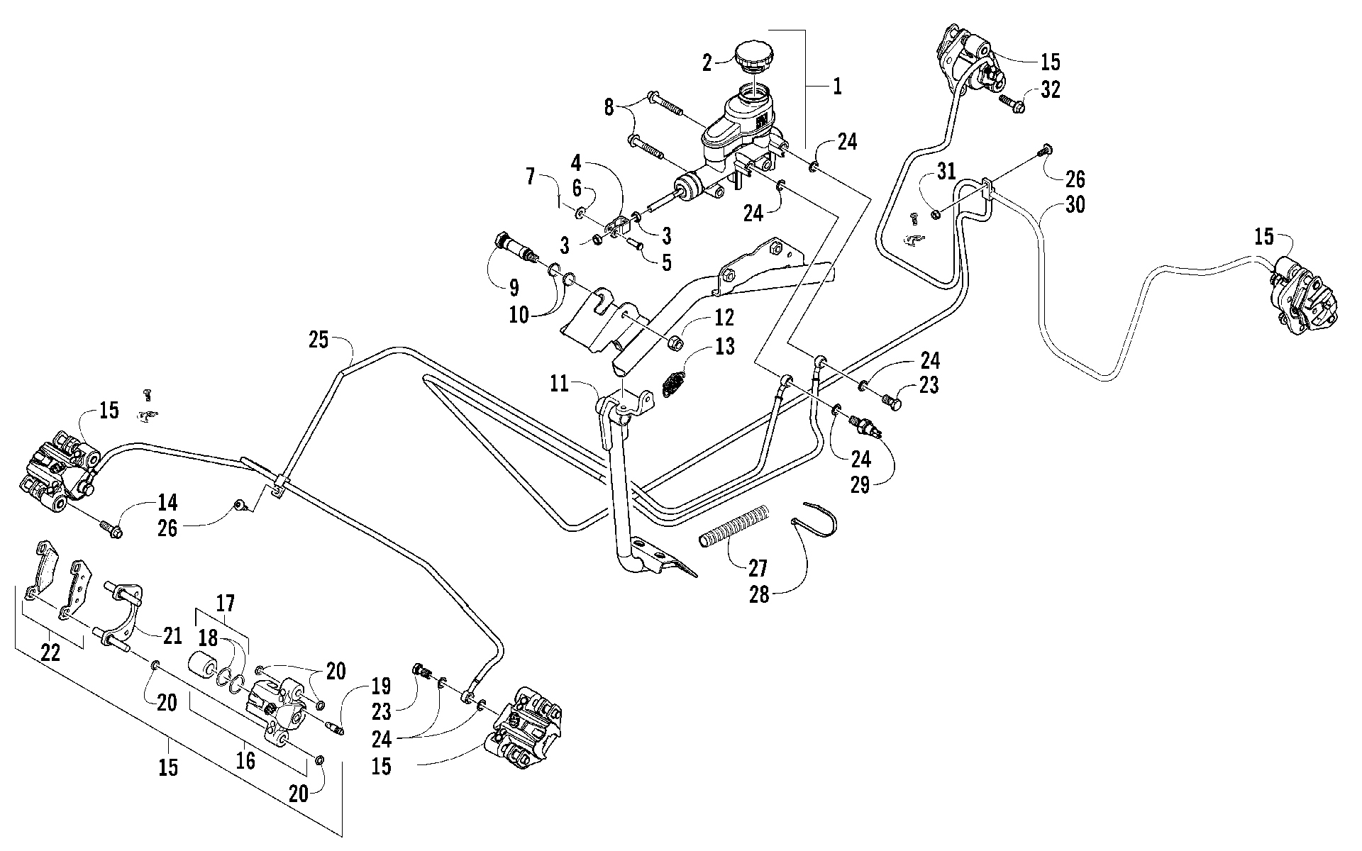 Hydraulic тормоз ASSEMBLY [96519]