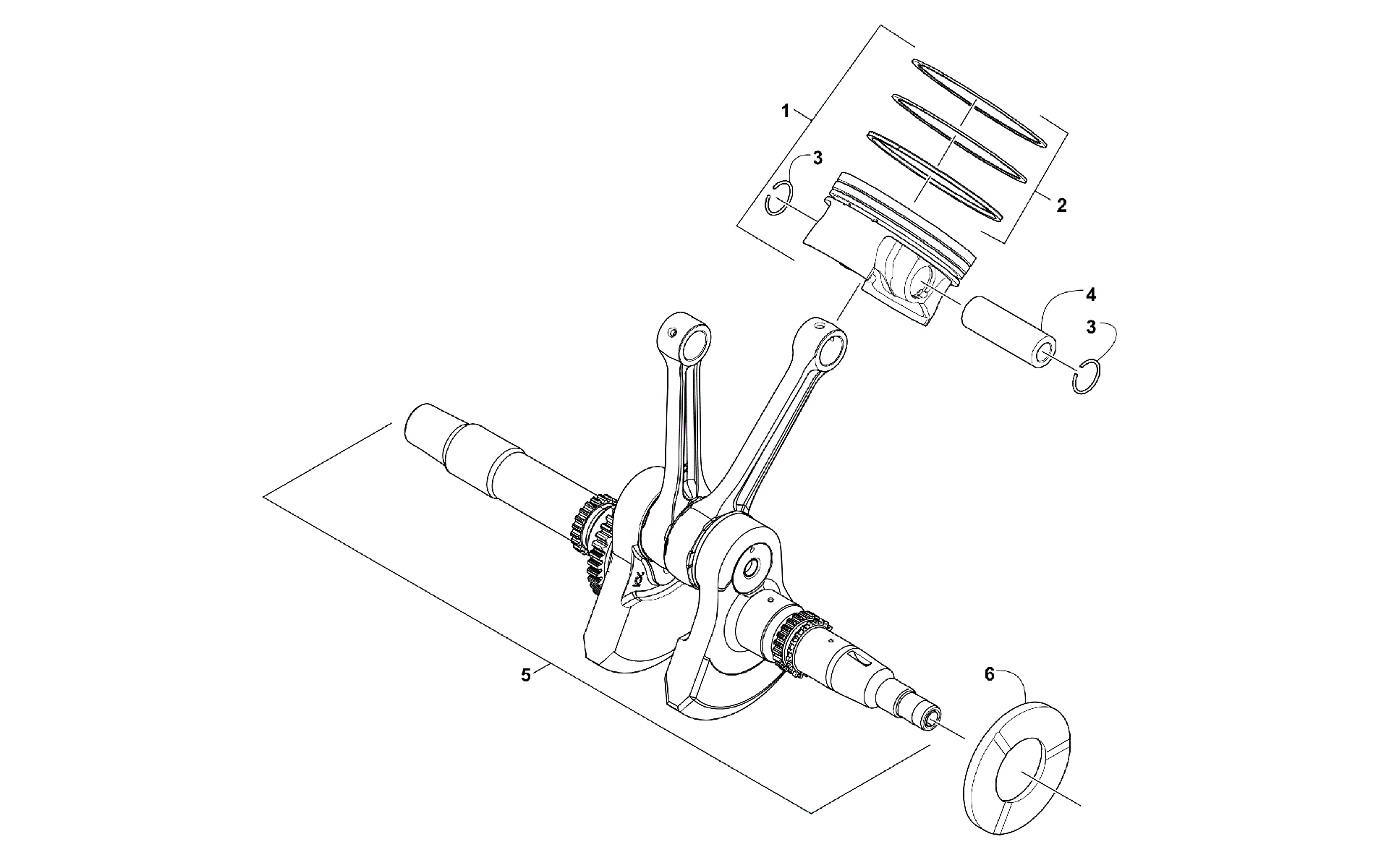 Коленчатый вал AND PISTON ASSEMBLY [301347]
