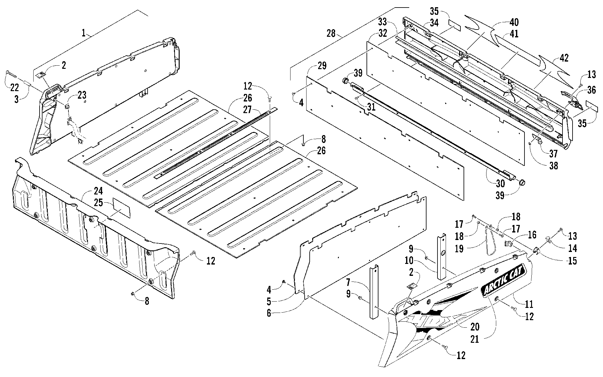 багажник BOX и TAILGATE узел [100104]