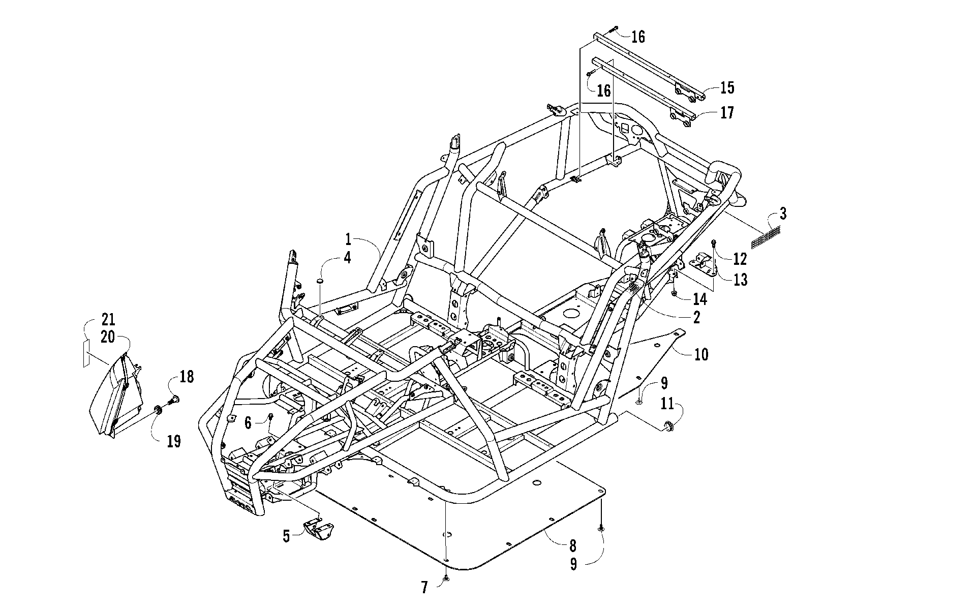 FRAME, HEADLIGHTS, и RELATED PARTS [97738]