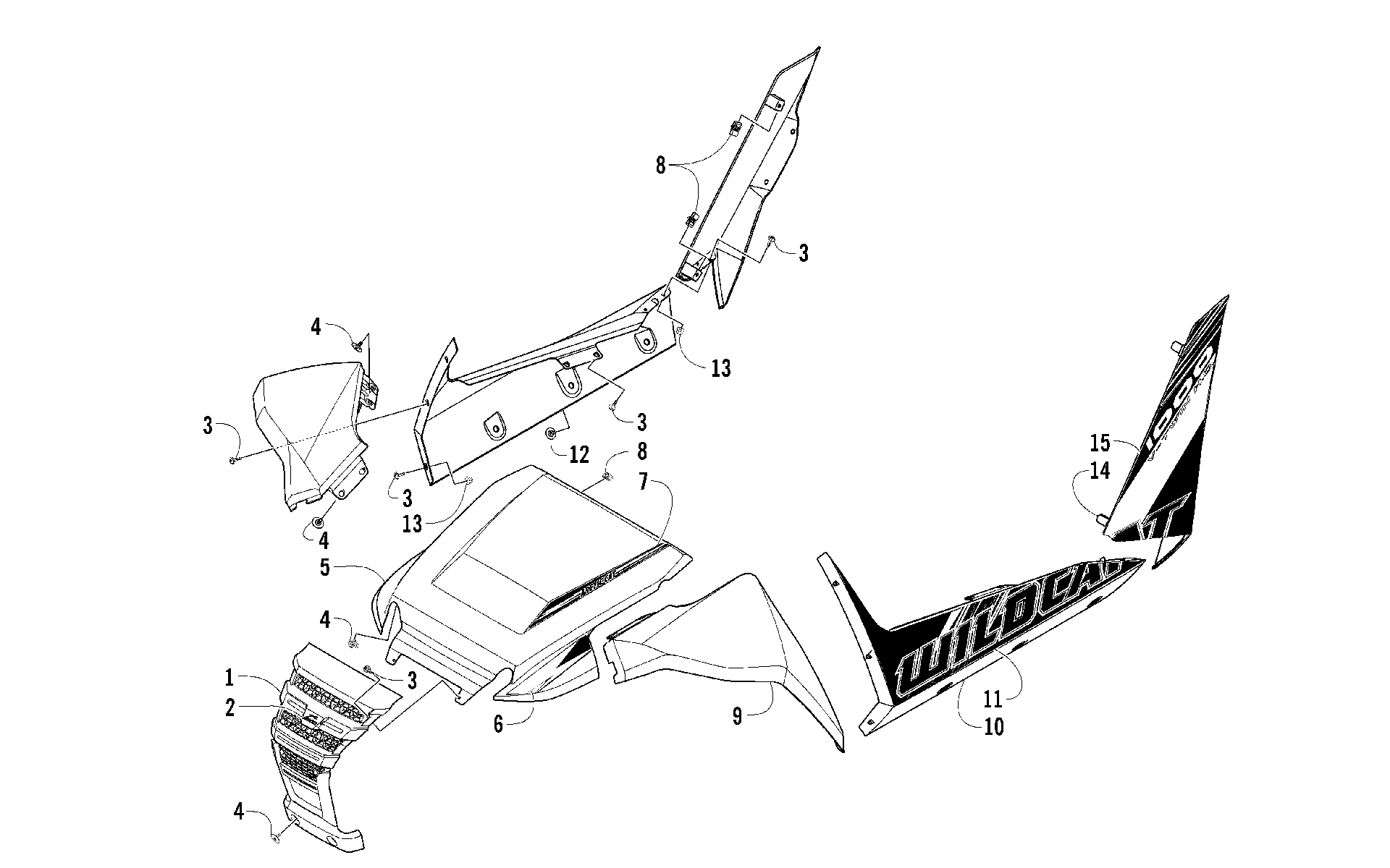 Передняя часть AND SIDE PANEL ASSEMBLIES [97758]