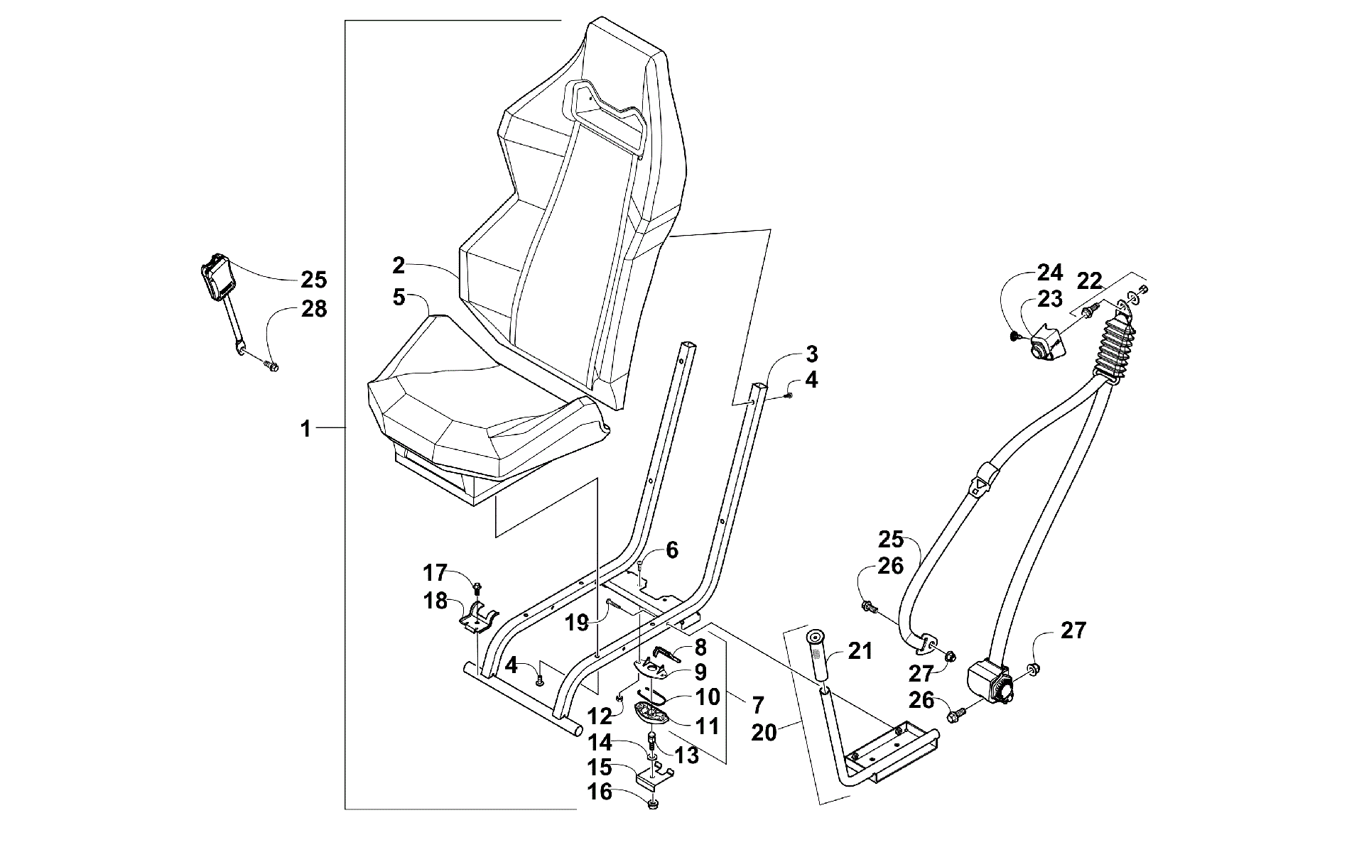 Передняя часть SEAT ASSEMBLY [98588]