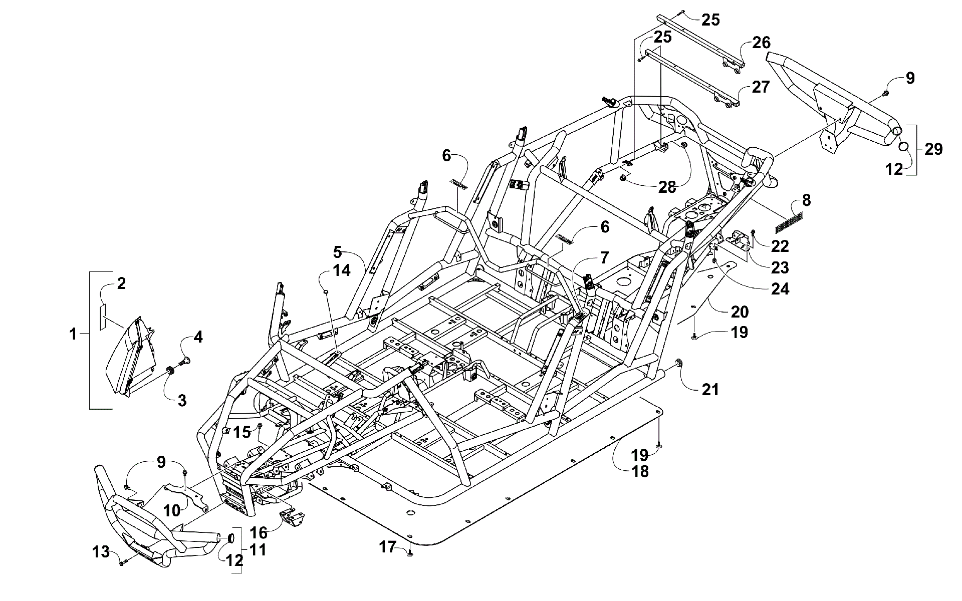 FRAME, HEADLIGHTS, и RELATED PARTS [100658]