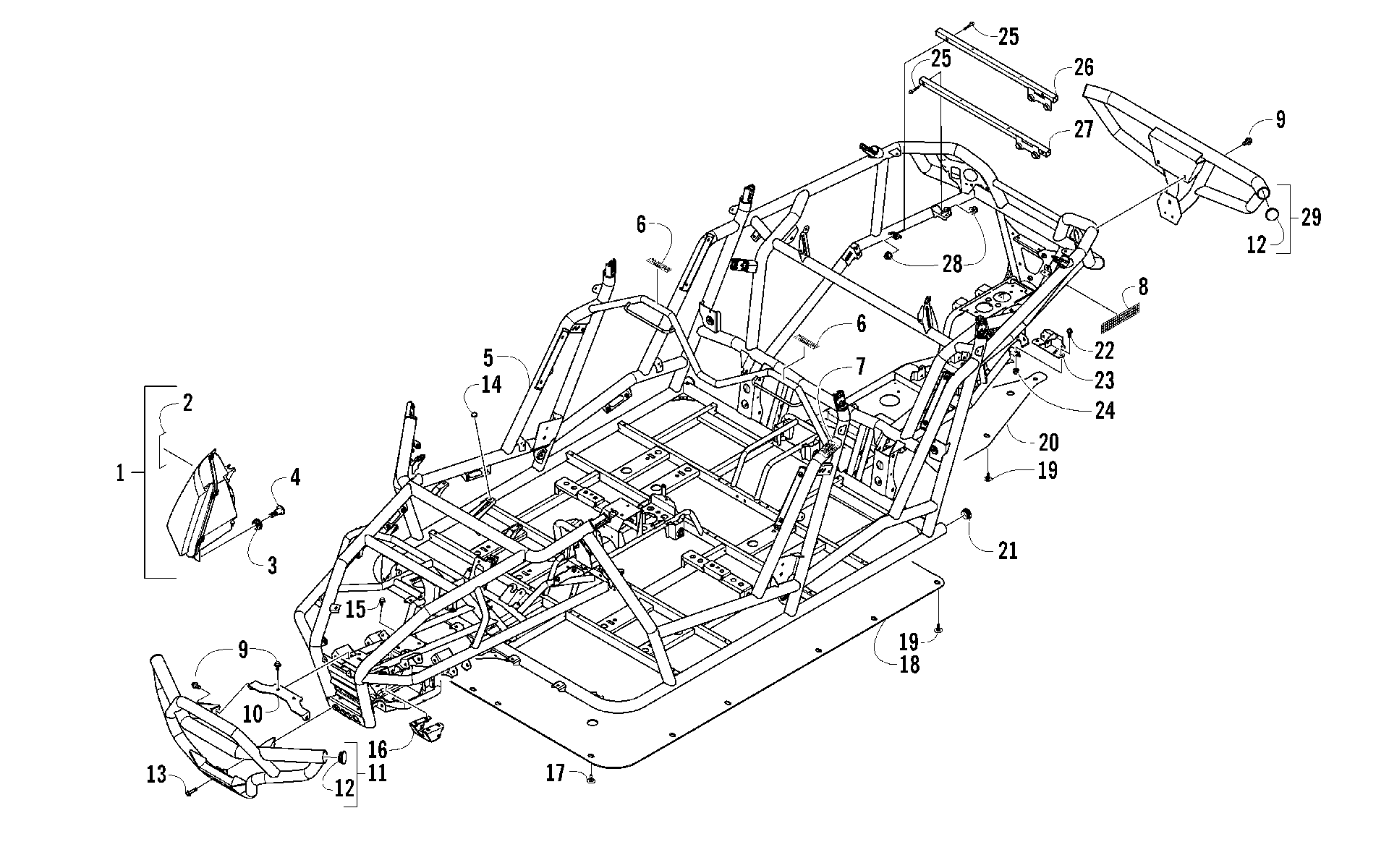 FRAME, HEADLIGHTS, и RELATED PARTS [100028]