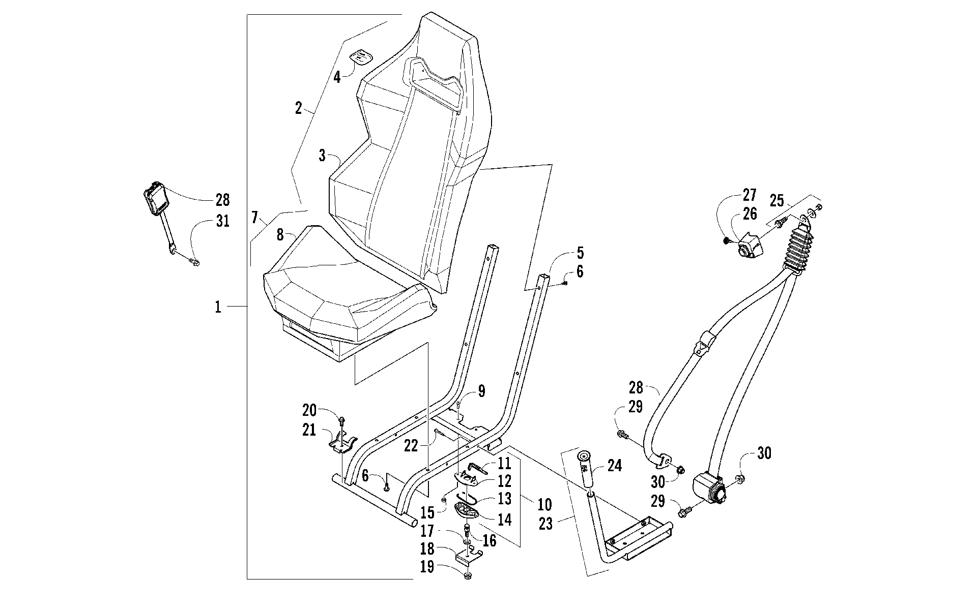 Передняя часть SEAT ASSEMBLY [100677]