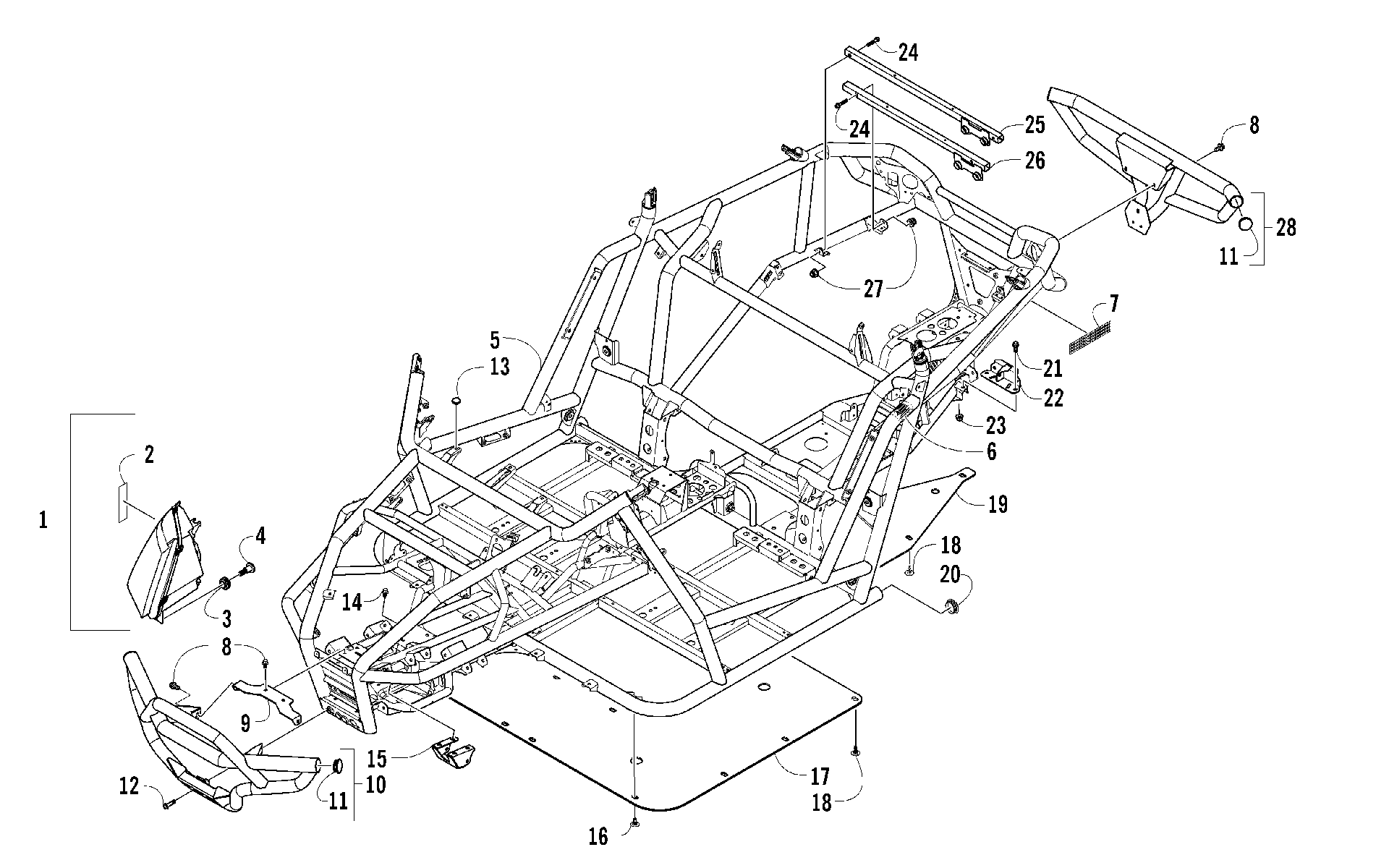 FRAME, HEADLIGHTS, и RELATED PARTS [100537]