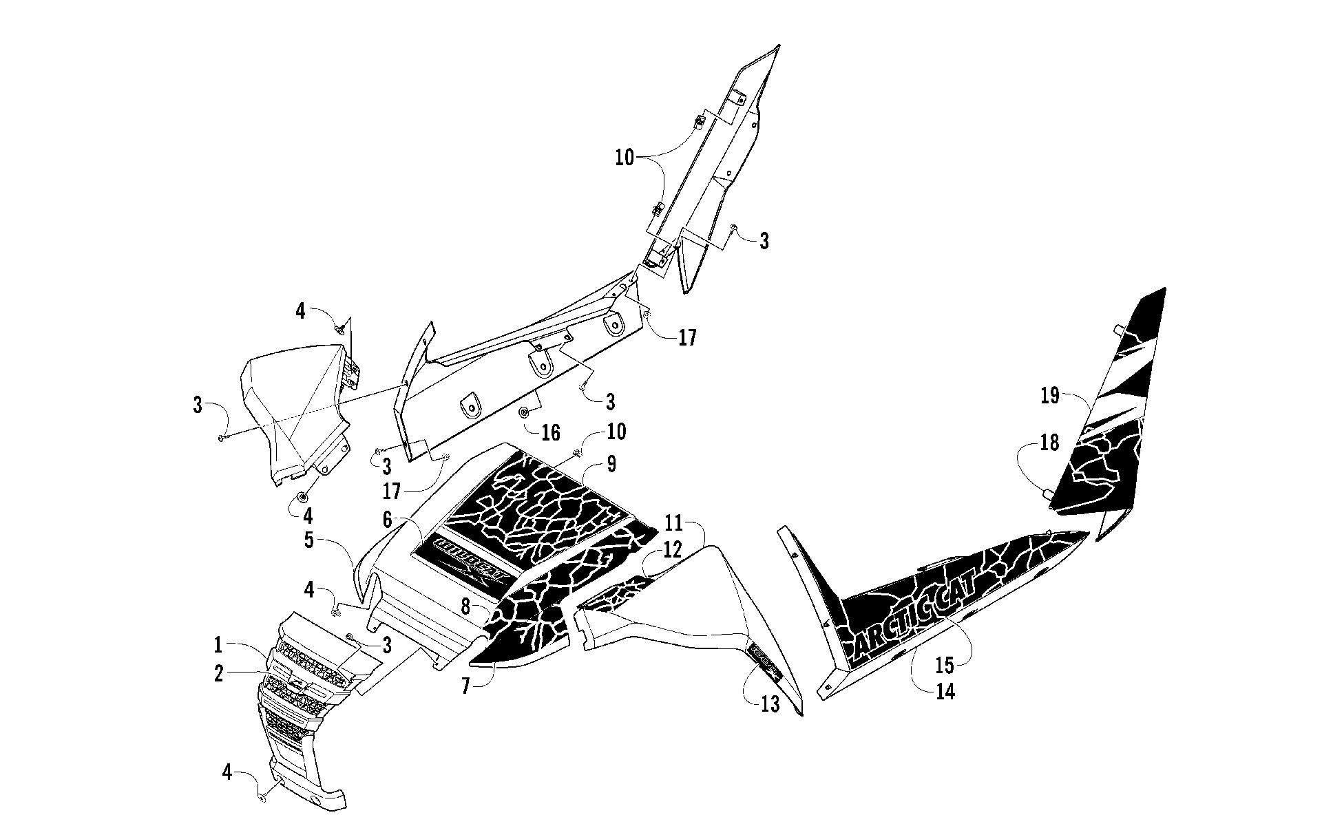 Передняя часть AND SIDE PANEL ASSEMBLIES [100641]