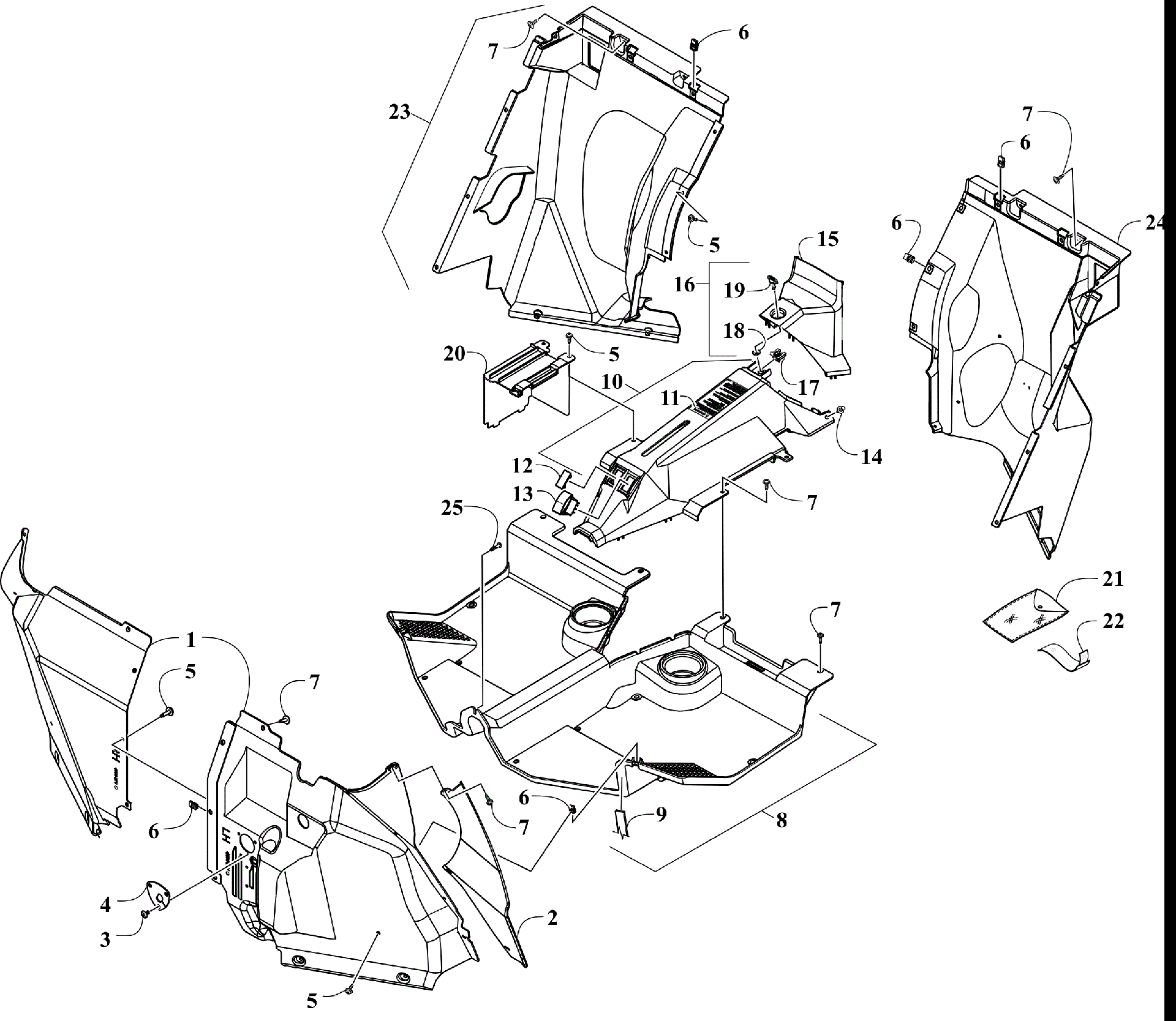 Консоль AND FLOOR PANEL ASSEMBLY [300363]