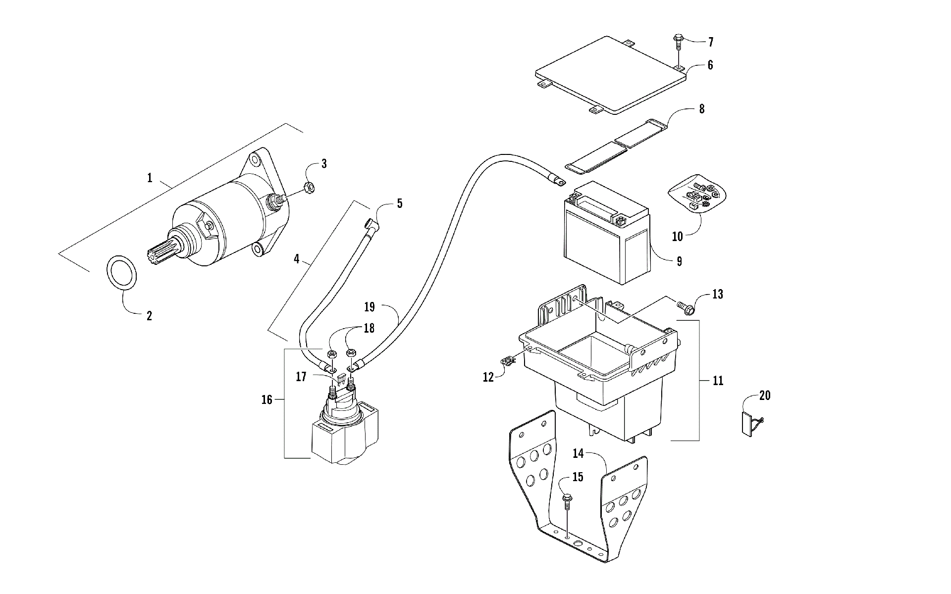 Аккумулятор AND STARTER ASSEMBLY [301559]