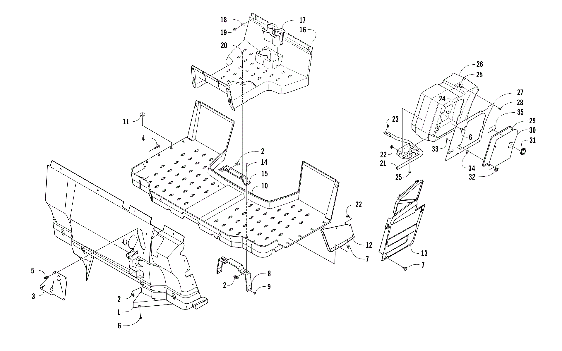 Консоль AND FLOOR PANEL ASSEMBLY [300968]