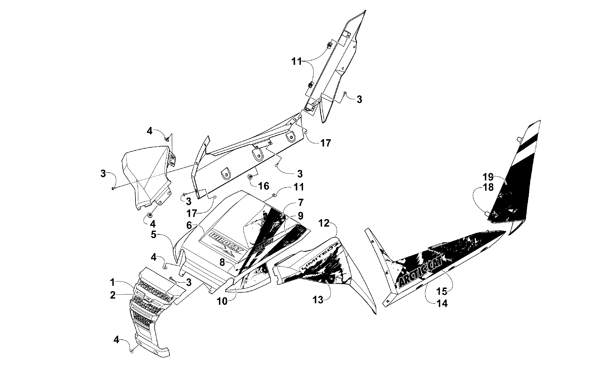Передняя часть AND SIDE PANEL ASSEMBLIES [300688]