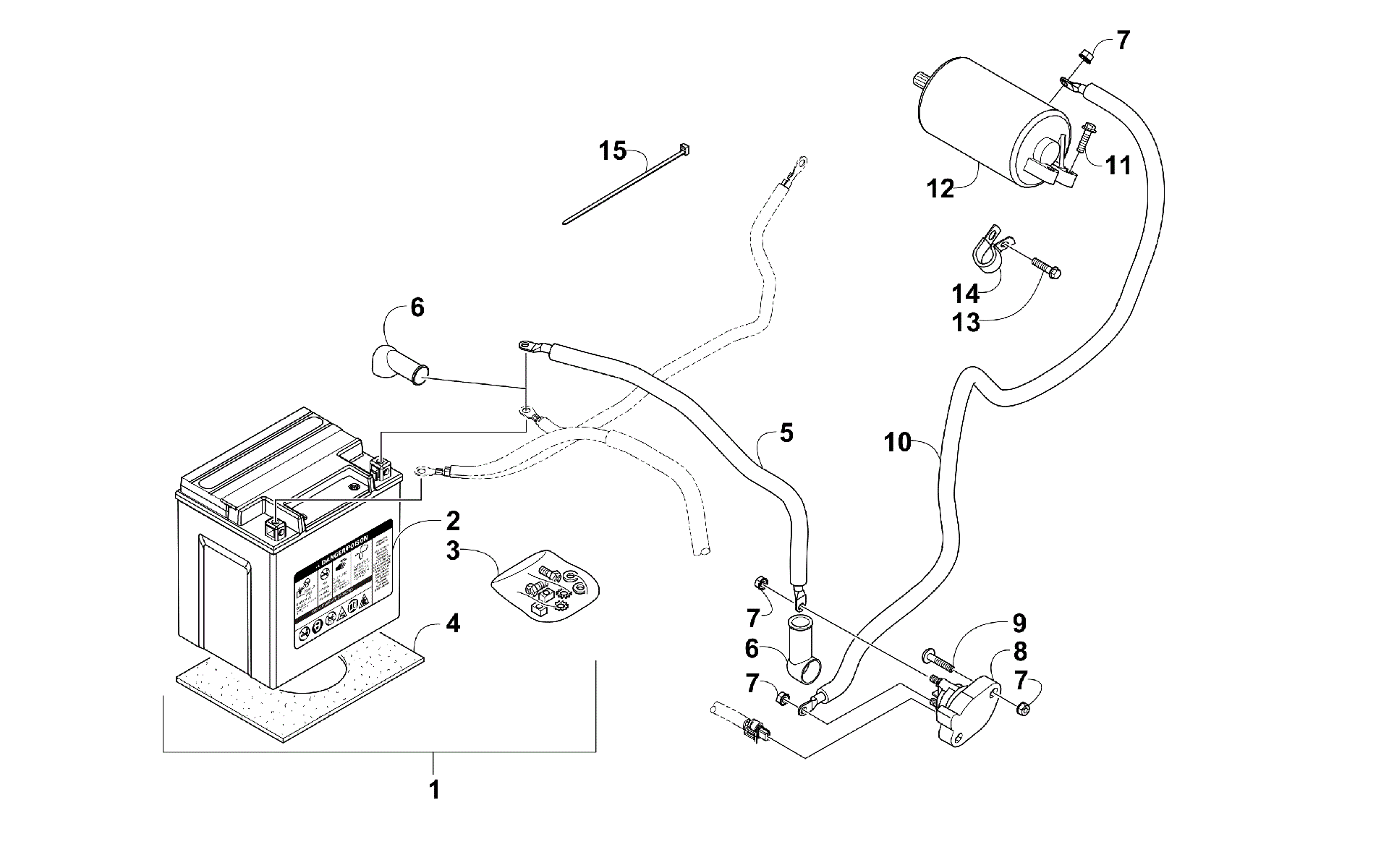 Аккумулятор AND STARTER MOTOR ASSEMBLY [300029]