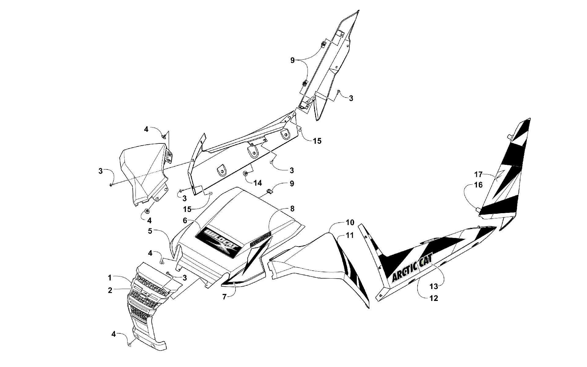 Передняя часть AND SIDE PANEL ASSEMBLIES [301116]