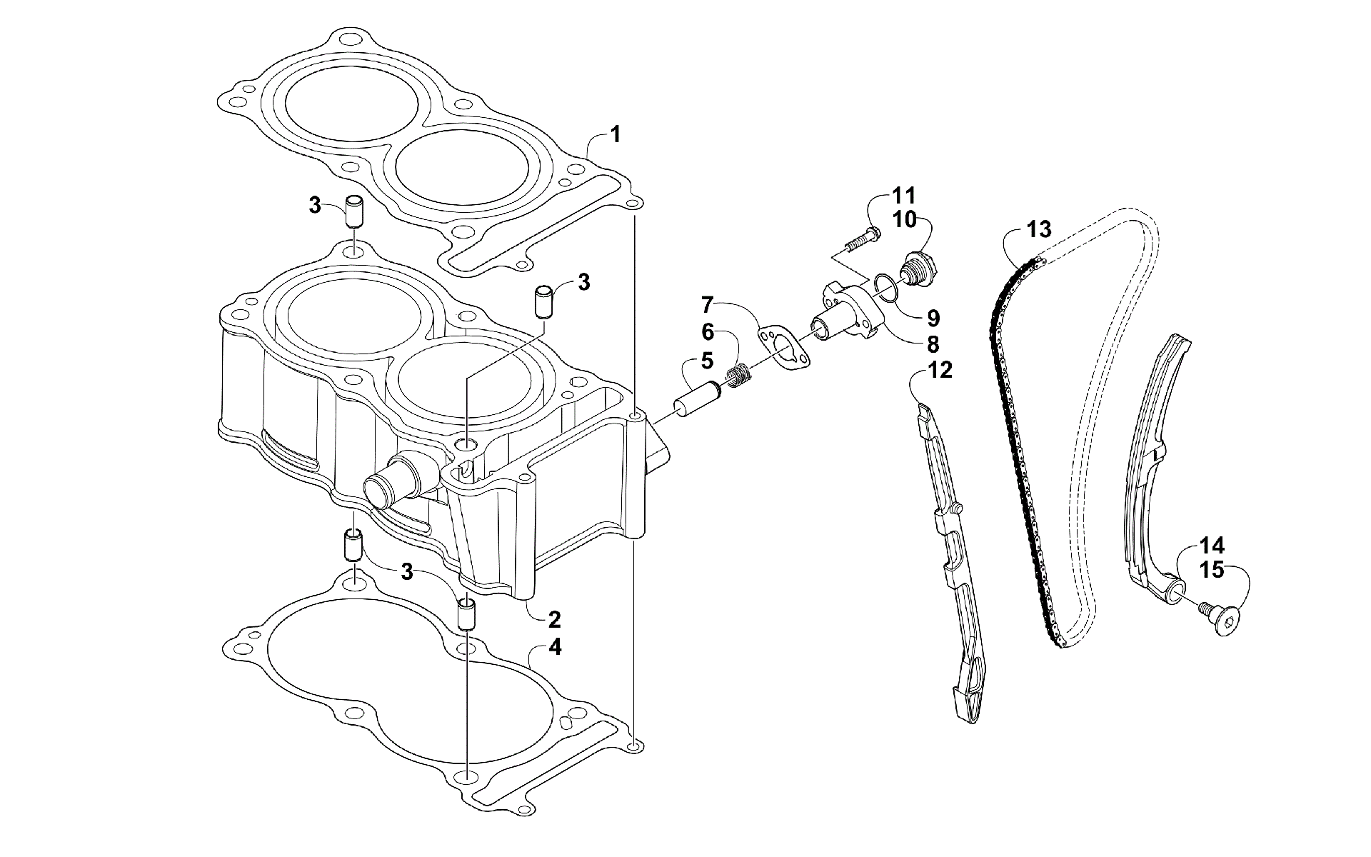 Цилиндр AND TIMING CHAIN ASSEMBLY [300031]