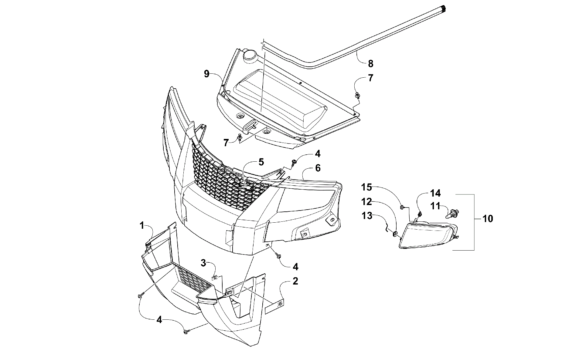 GRILL и HEADLIGHT узел [301301]