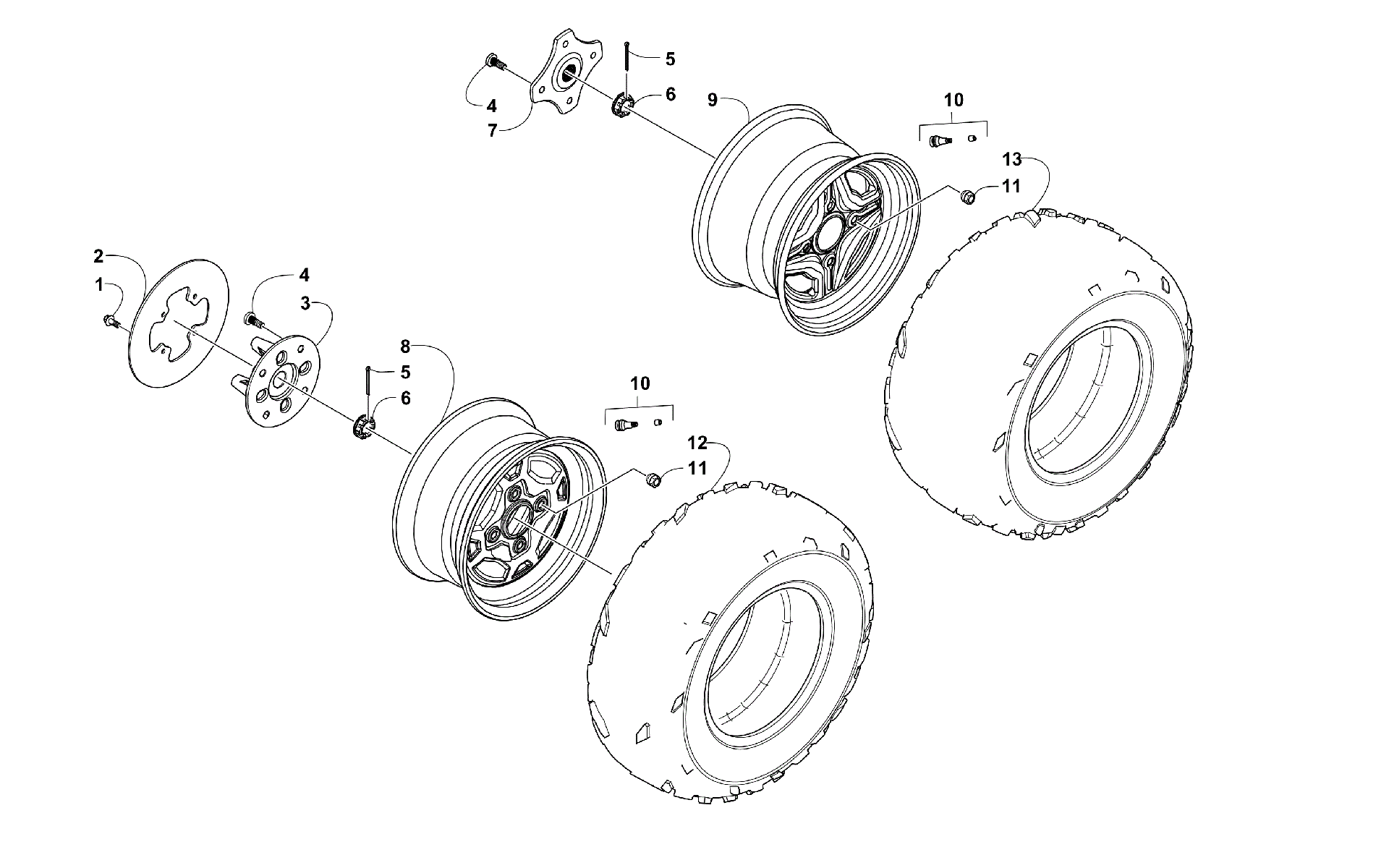 Колесо AND TIRE ASSEMBLY [301556]