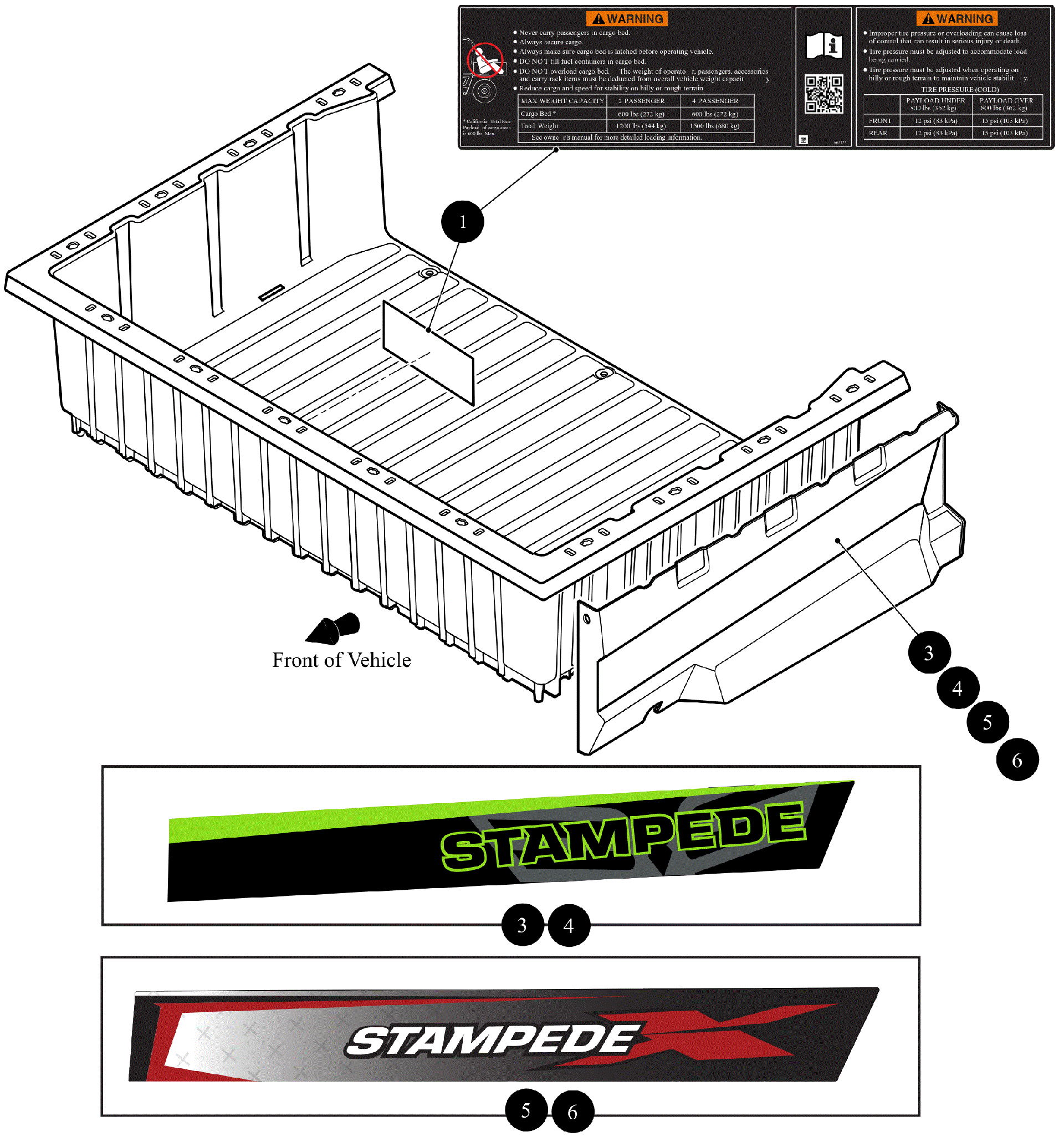 BED CAPACITY LABEL [302440]