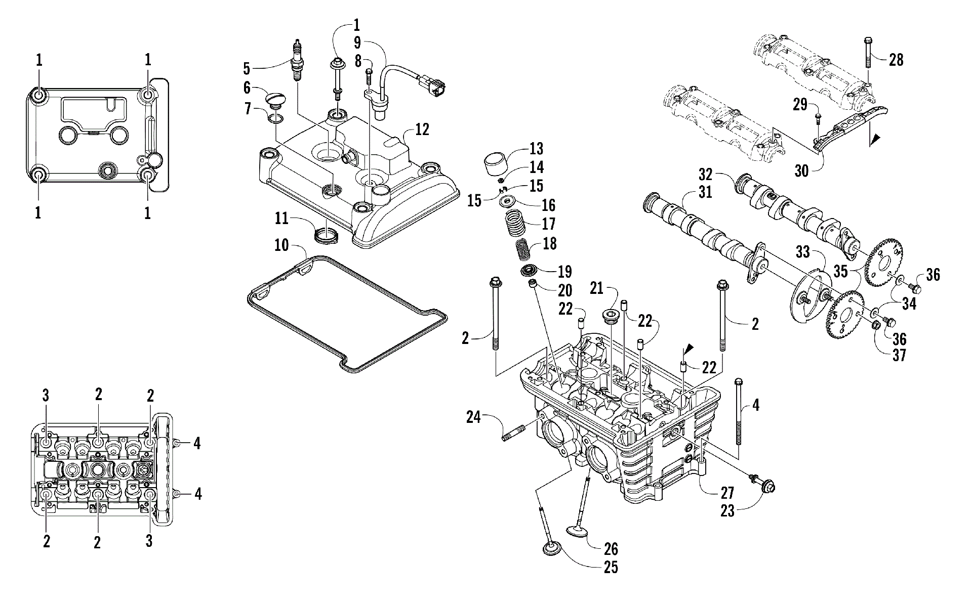 Головка блока цилиндров AND CAMSHAFT/VALVE ASSEMBLY [300032]
