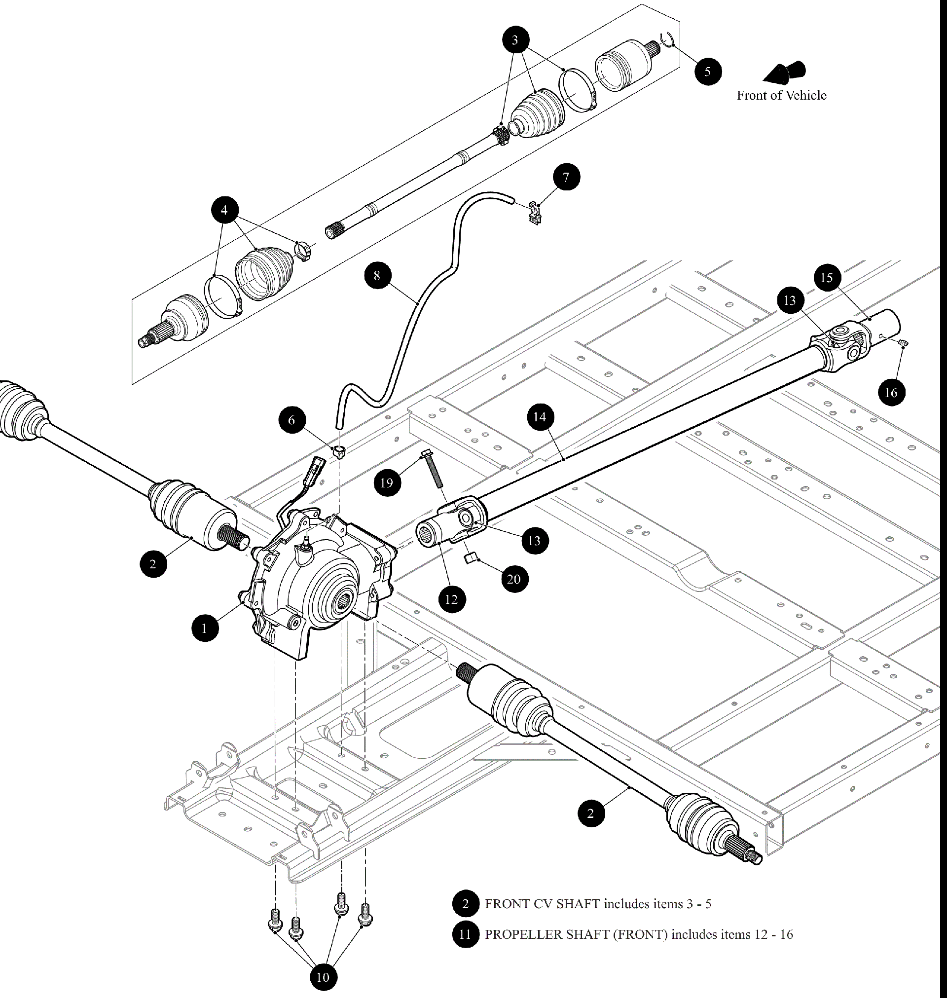 Передняя часть DRIVE GEARCASEAXLES [302397]