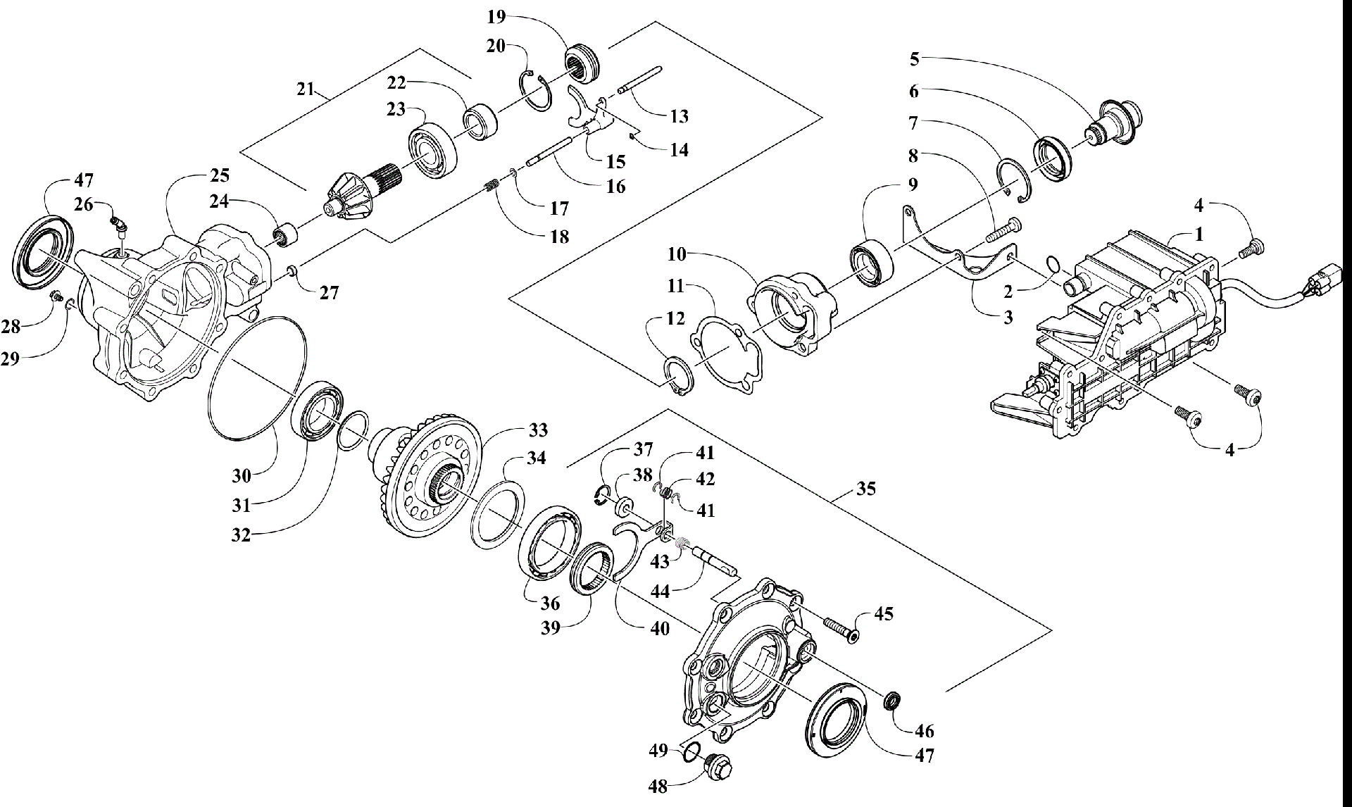 Передняя часть DRIVE GEARCASE ASSEMBLY [302934]