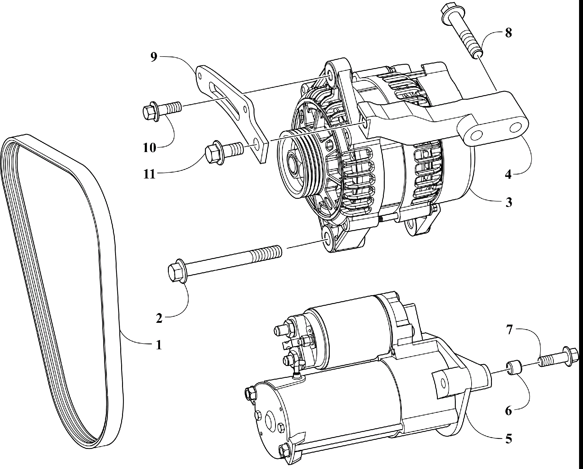 Стартер AND ALTERNATOR ASSEMBLY [302892]
