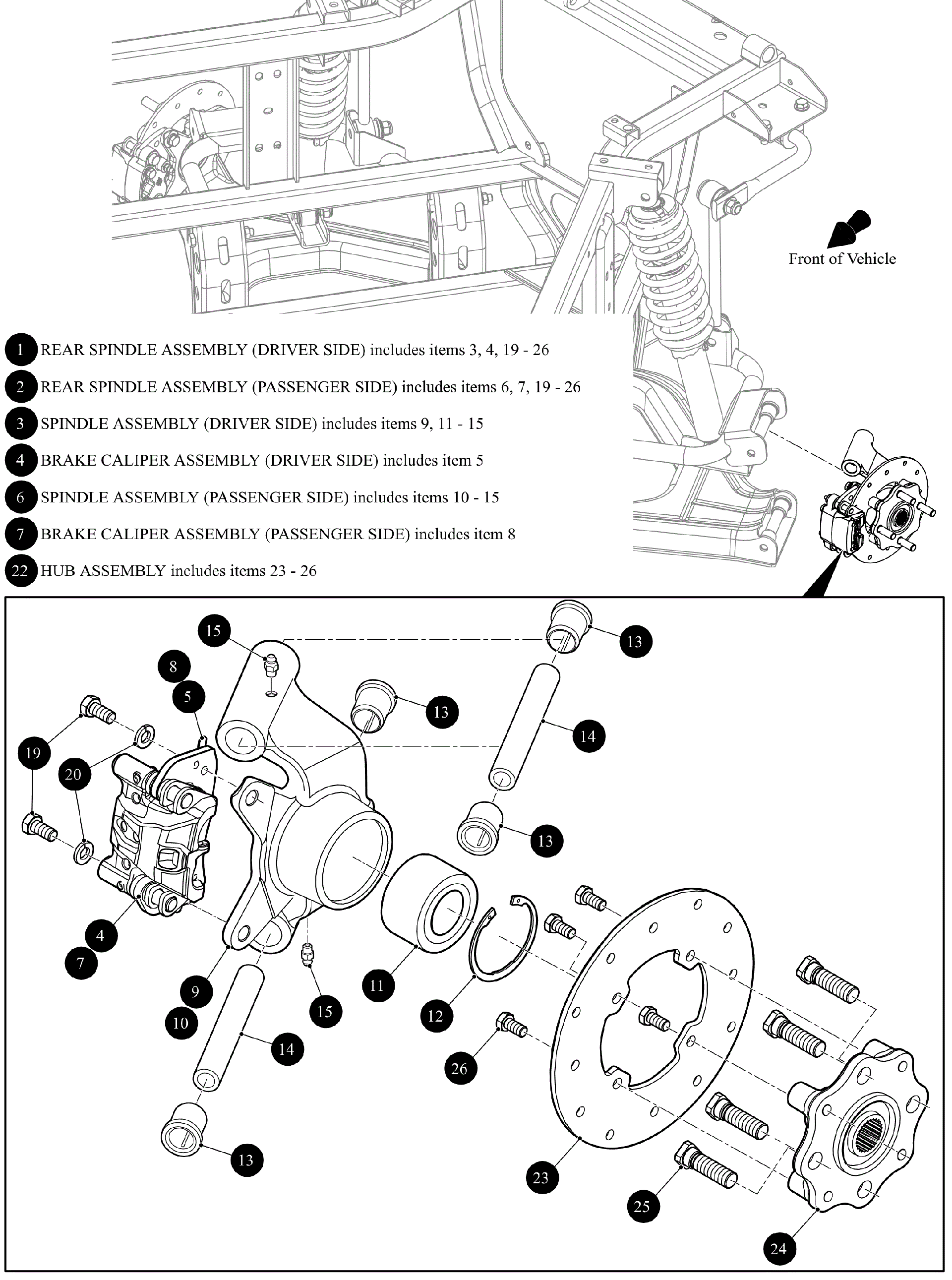 задний SPINDLE узел [302426]