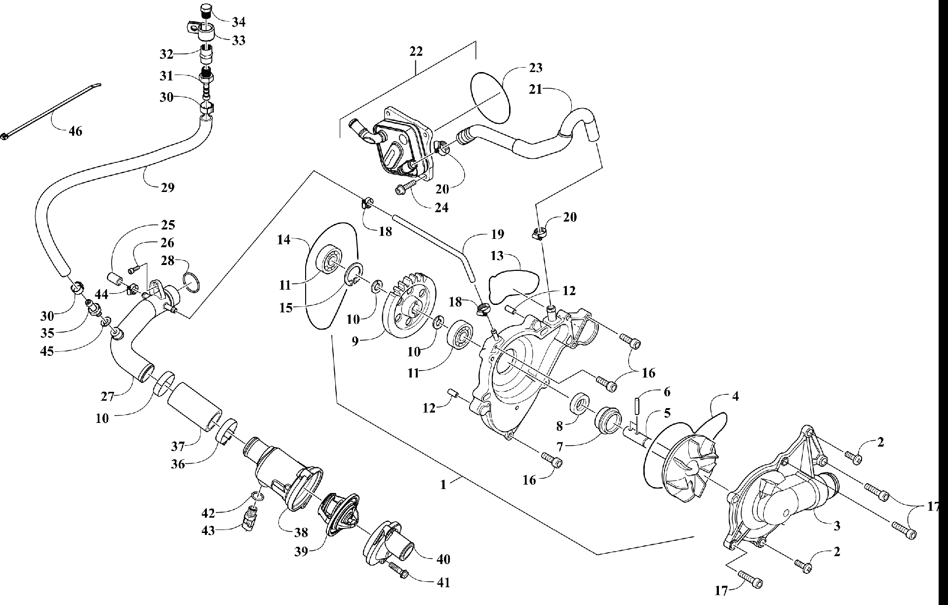Водяная помпа AND THERMOSTAT ASSEMBLY [302858]