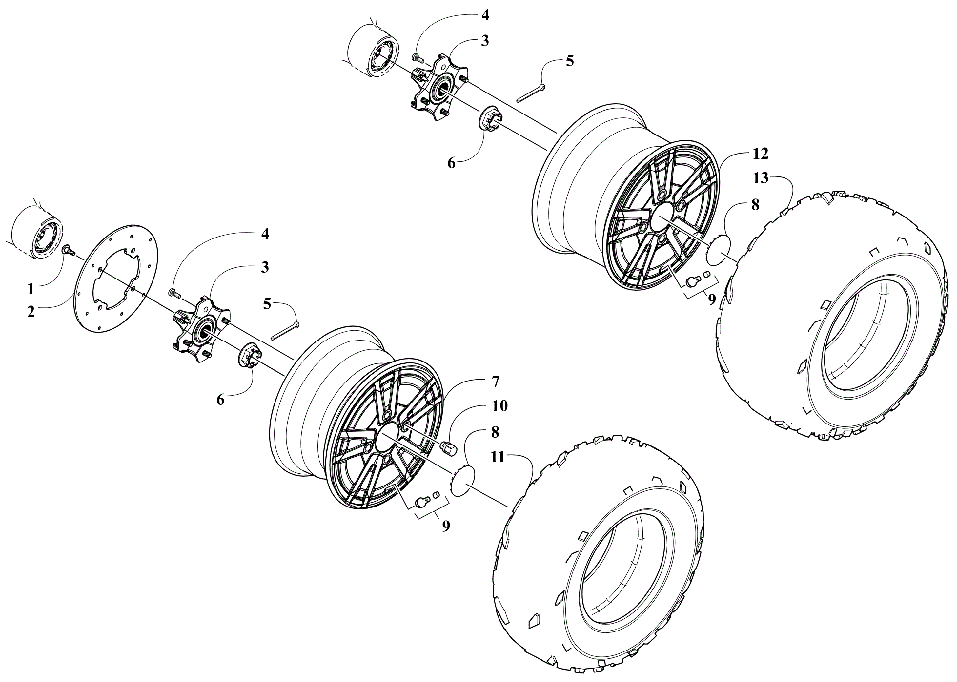 Колесо AND TIRE ASSEMBLY [302744]