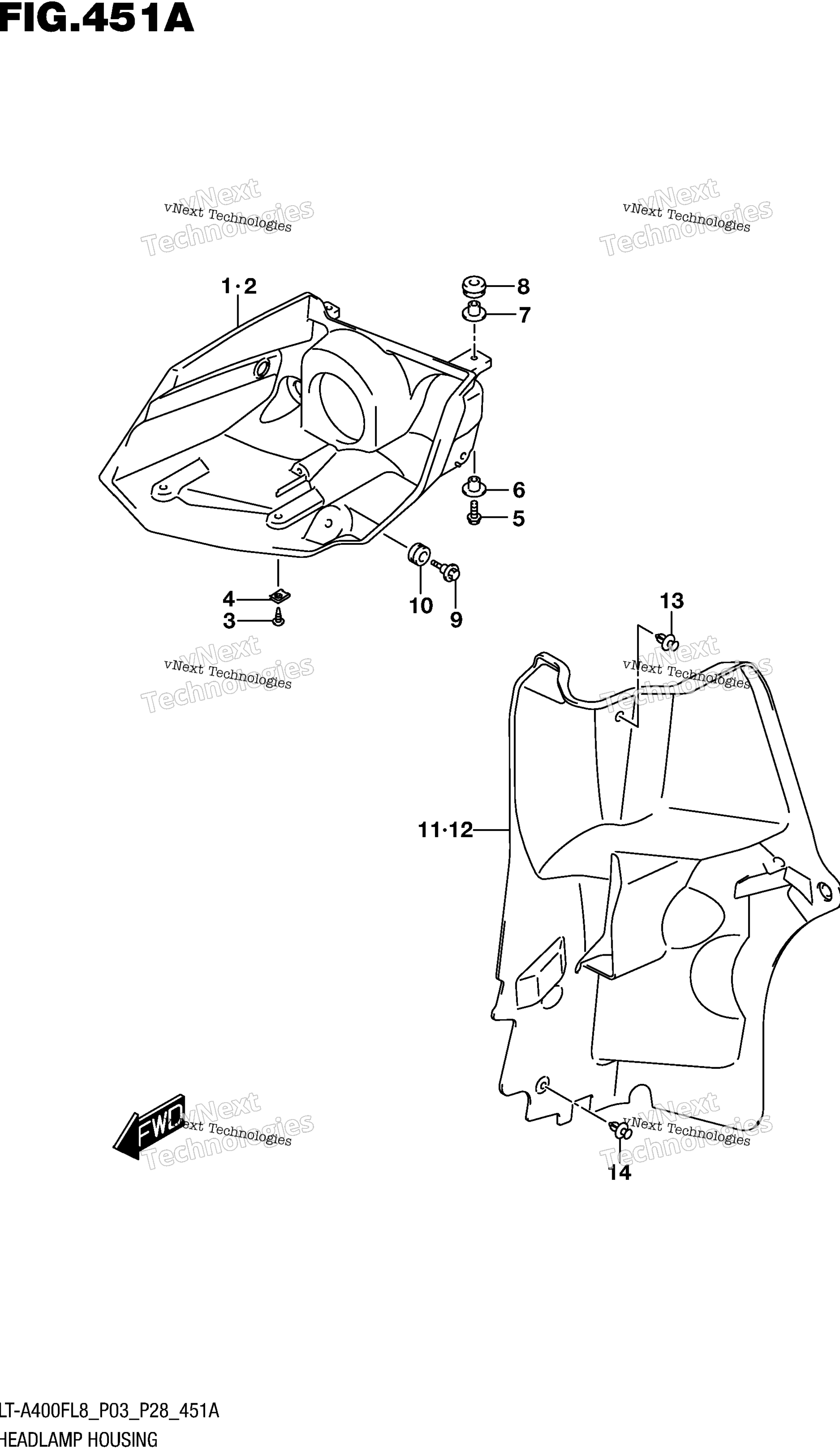Передняя часть Lamp Housing