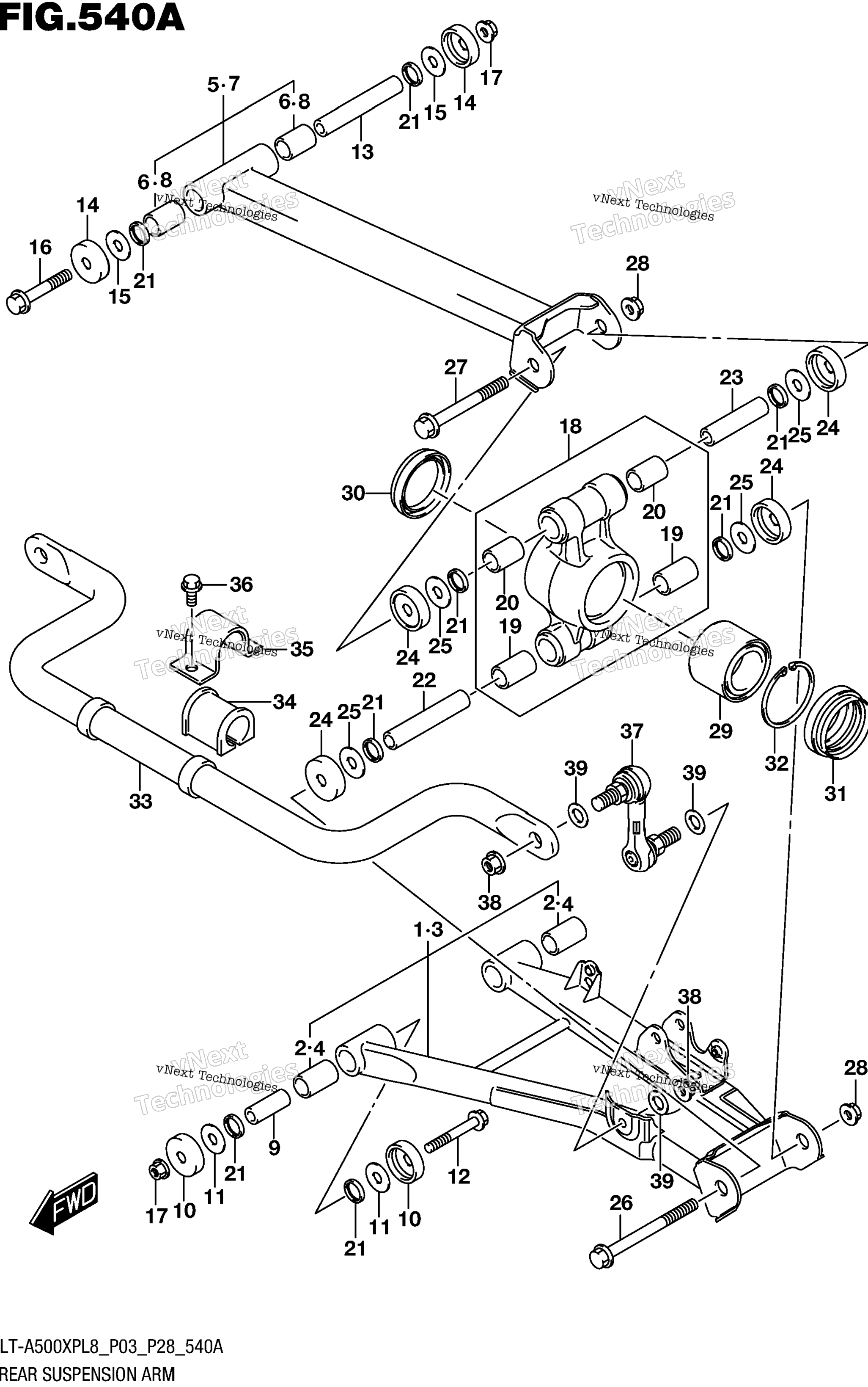 Задняя часть Suspension Arm